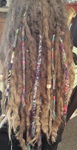 Handmade Hippie Hair Extension - Colorful Dreadlocks Wrap Accessory for Braids & Curls | Single Piece Hair Fall Cover | Boho Style Hair Wrap for Festivals & Daily Wear