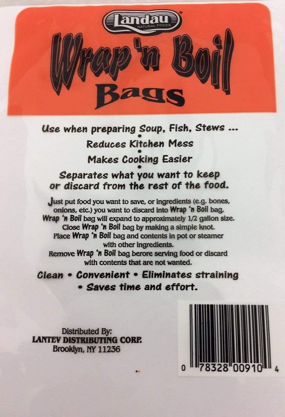 **Landau Wrap 'N Boil Reusable Cotton Soup Bags for Veggie Soups, Gravy & Bone Broth - Eco-Friendly, Made in USA - 8 Bags (Pack of 3) - Perfect for Cooking, Meal Prep & Homemade Broths**