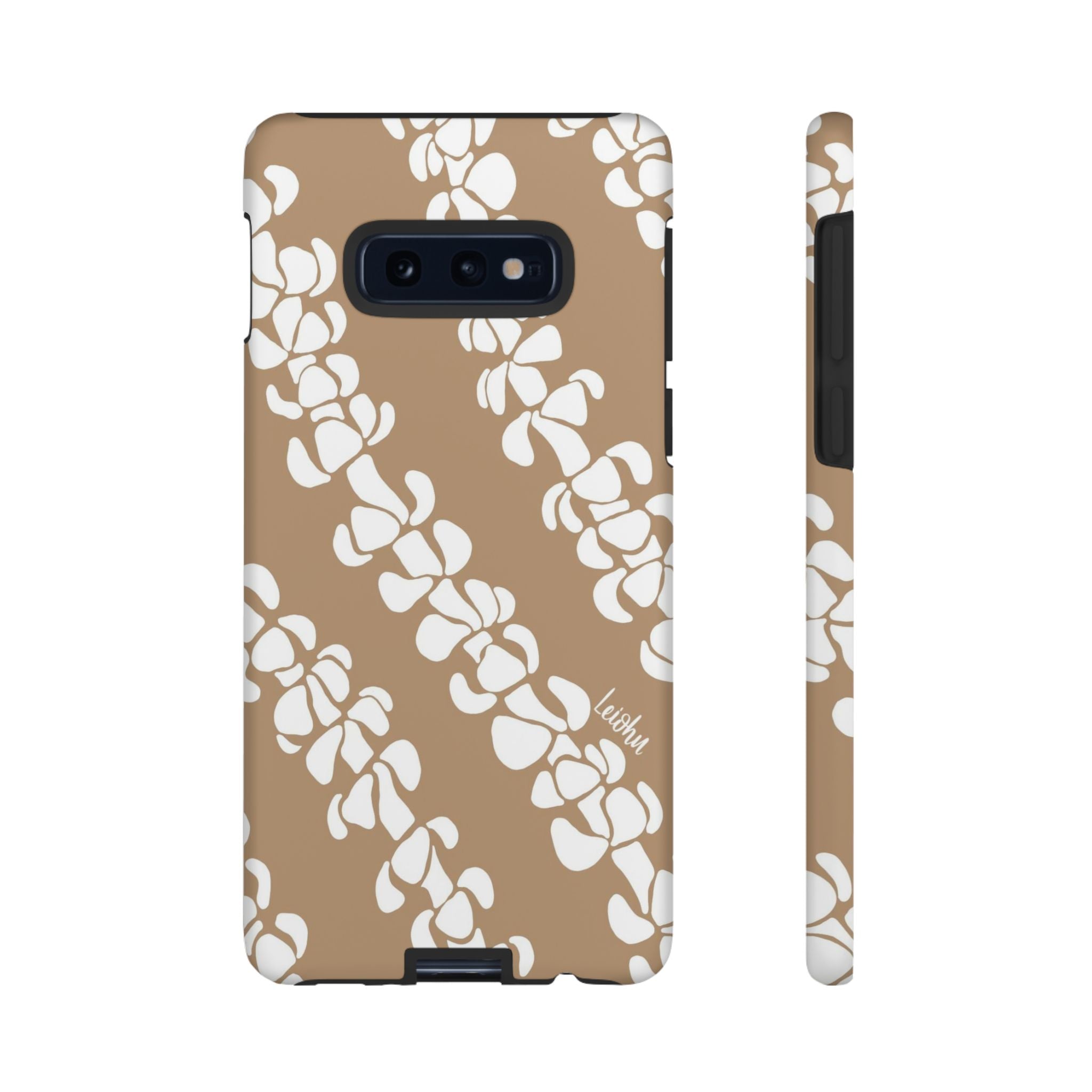 Premium Puakenikeni Tan Leather Case for Samsung Galaxy - Durable Protection with Stylish Design for Everyday Use