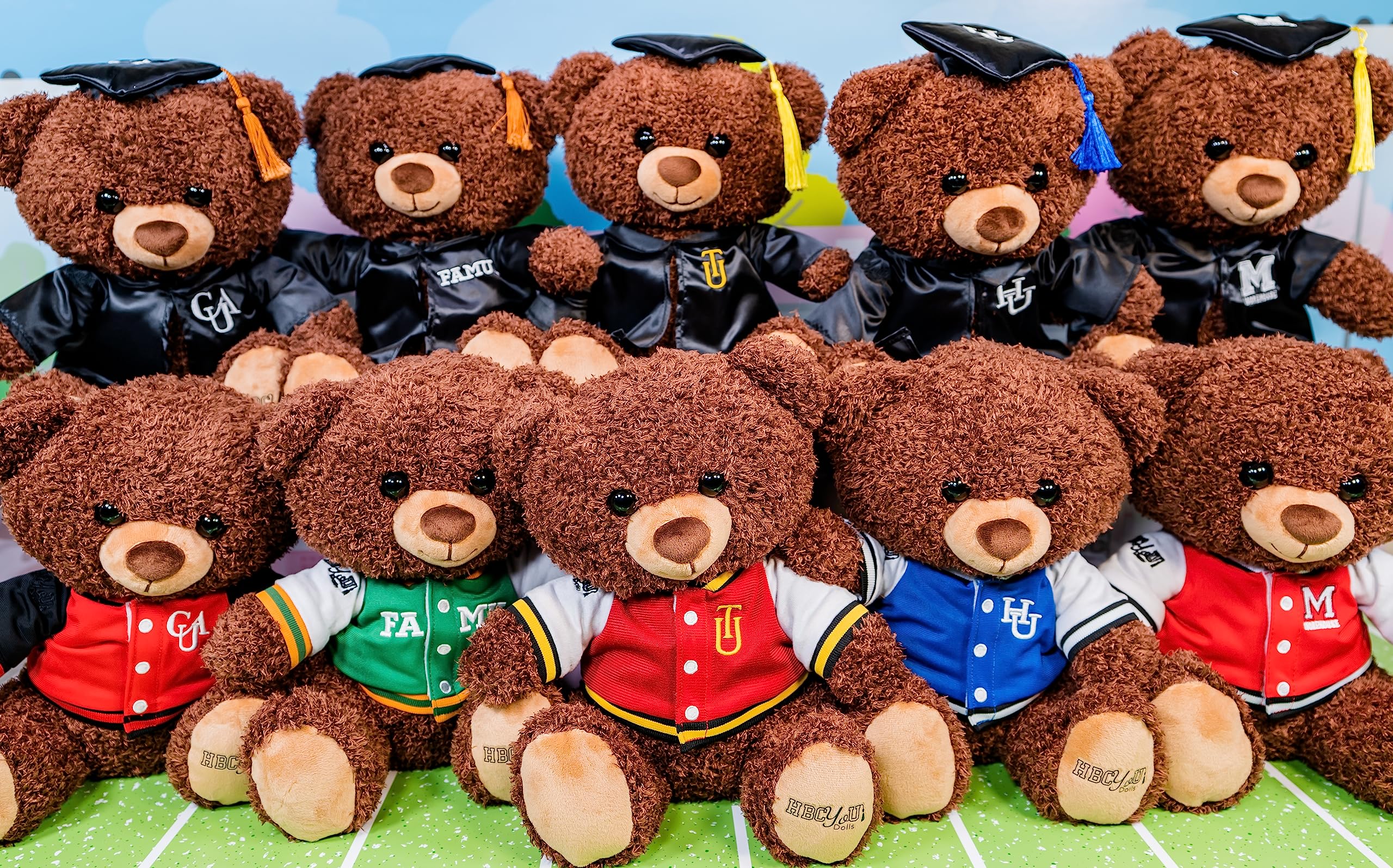 Just Play Purpose Toys HBCyoU Morehouse 10-inch Snuggly Graduate Teddy Bear - Soft Plush Graduation Gift for Kids Ages 3+, Perfect for Graduation Parties, School Celebrations & Nursery Decor