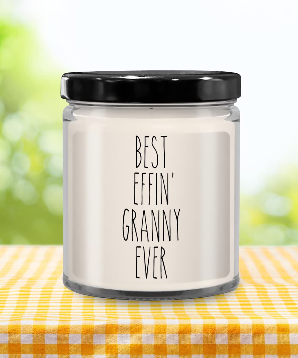 Best Effin' Granny Ever Candle - 9oz Vanilla Scented Soy Wax Blend - Funny Gift for Grandma, Coworkers & Friends - Perfect for Birthdays, Mother's Day & Office Gifts