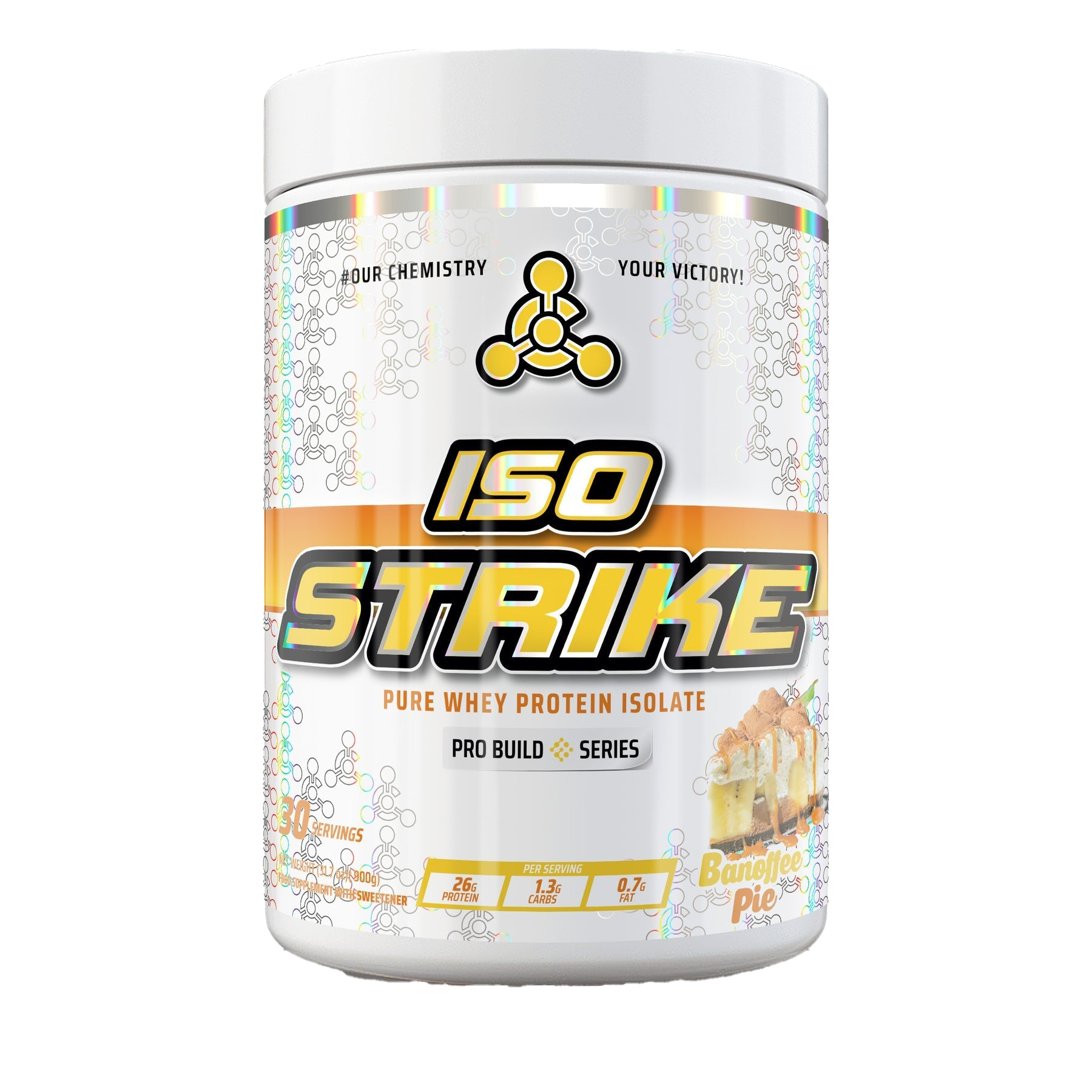 Chemical Warfare Iso Strike Whey Protein Isolate 900g - Banoffee Pie Flavor | Premium Muscle Recovery & Post-Workout Supplement for Athletes & Bodybuilders | Gym, Fitness & Bodybuilding Essential