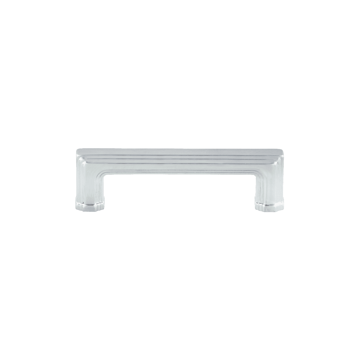 Bright Chrome Carré Handle Pull 3 On Center - Perfect for Cabinet and Drawer Hardware in Modern Kitchens & Bathrooms