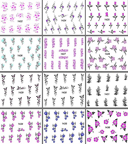 29 Sheet St. Patrick's Day Nail Art Stickers - Water Transfer Butterfly, Leaf, Flamingo & Flower Designs for Women, Girls & Kids | DIY Manicure, Salon & Party Nail Decorations