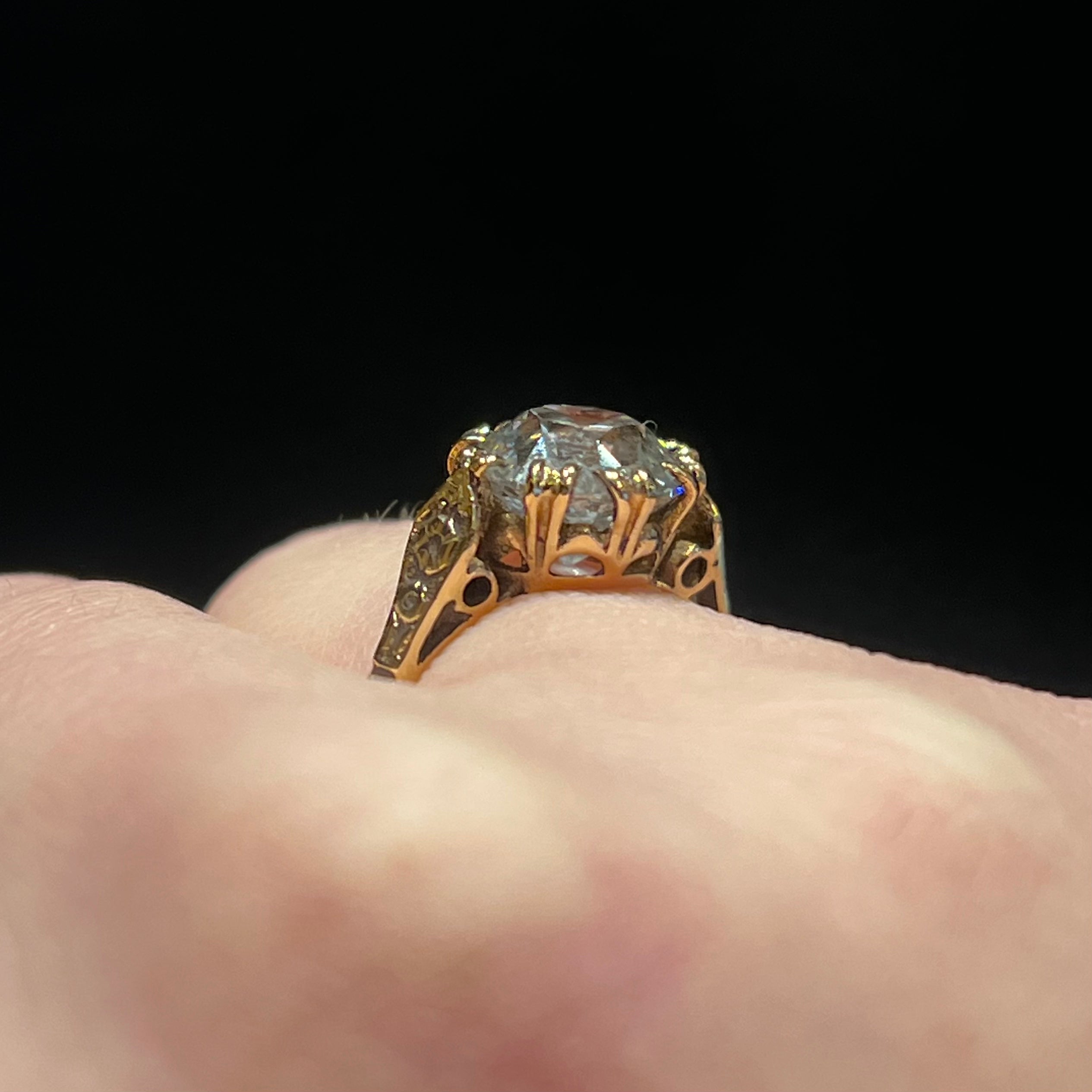 Lab Grown Old European Cut Diamond Engagement Ring - Vintage Style Wedding Band for Women, Ethical & Conflict-Free - Perfect for Proposals, Anniversaries, and Special Occasions
