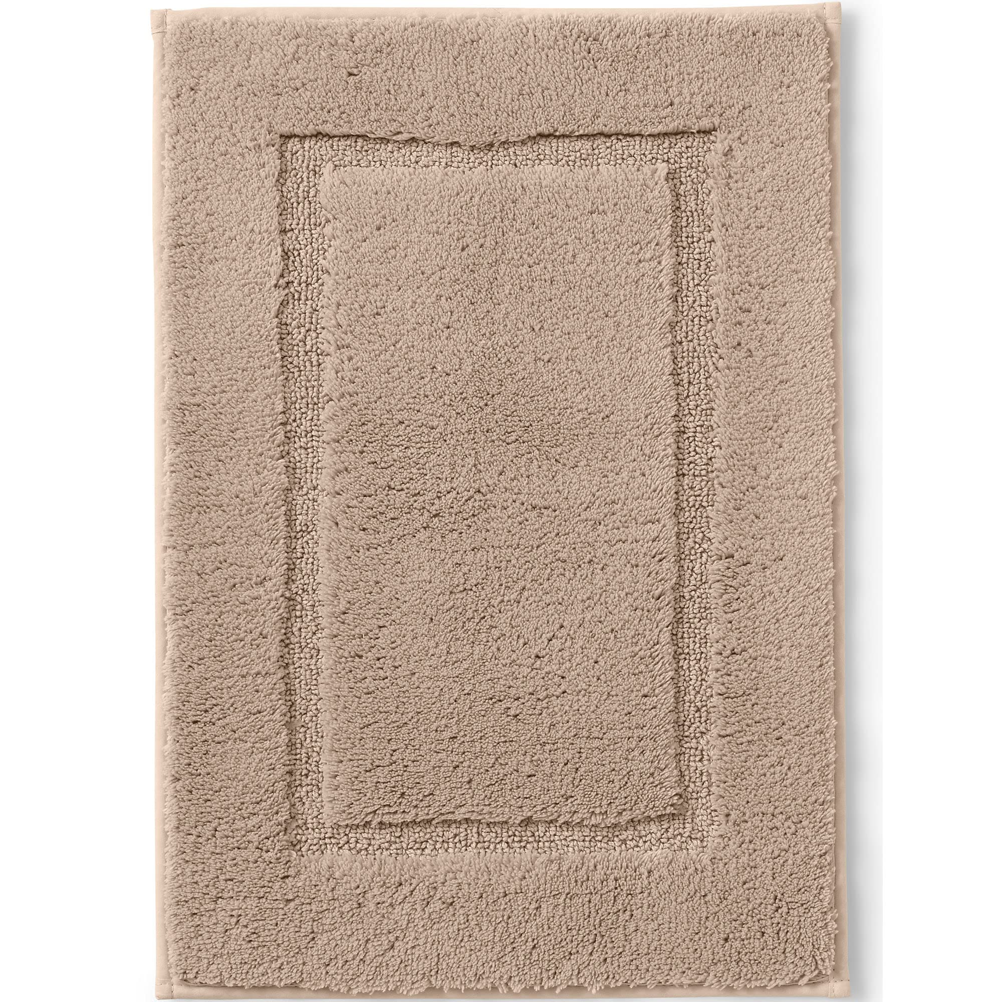 Lands' End Supima Cotton Non-Skid Bath Rug - Soft Absorbent Bathroom Mat with Anti-Slip Backing, Medium Size (20