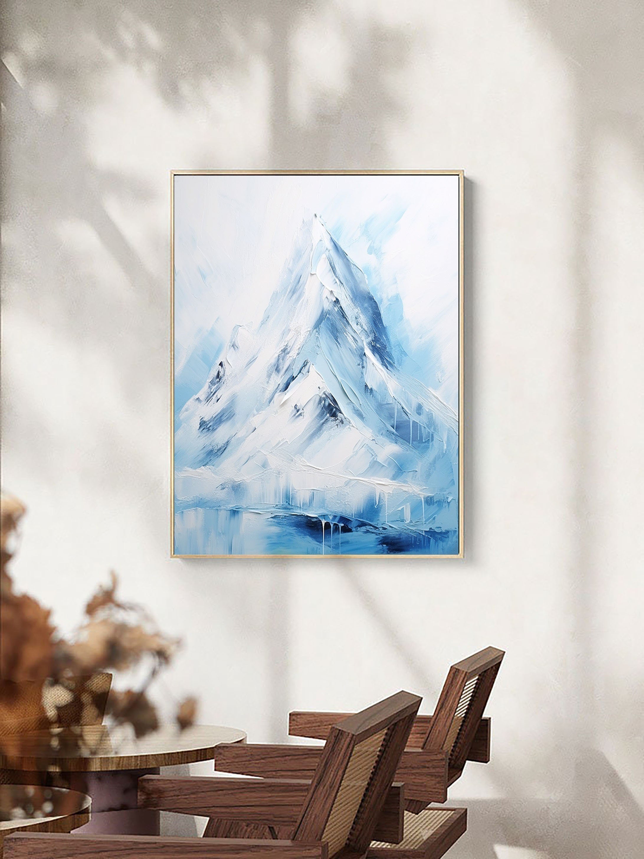 Blue & Green Abstract Wall Art Canvas Print #BG007 - Modern Home Decor for Living Room, Bedroom & Office