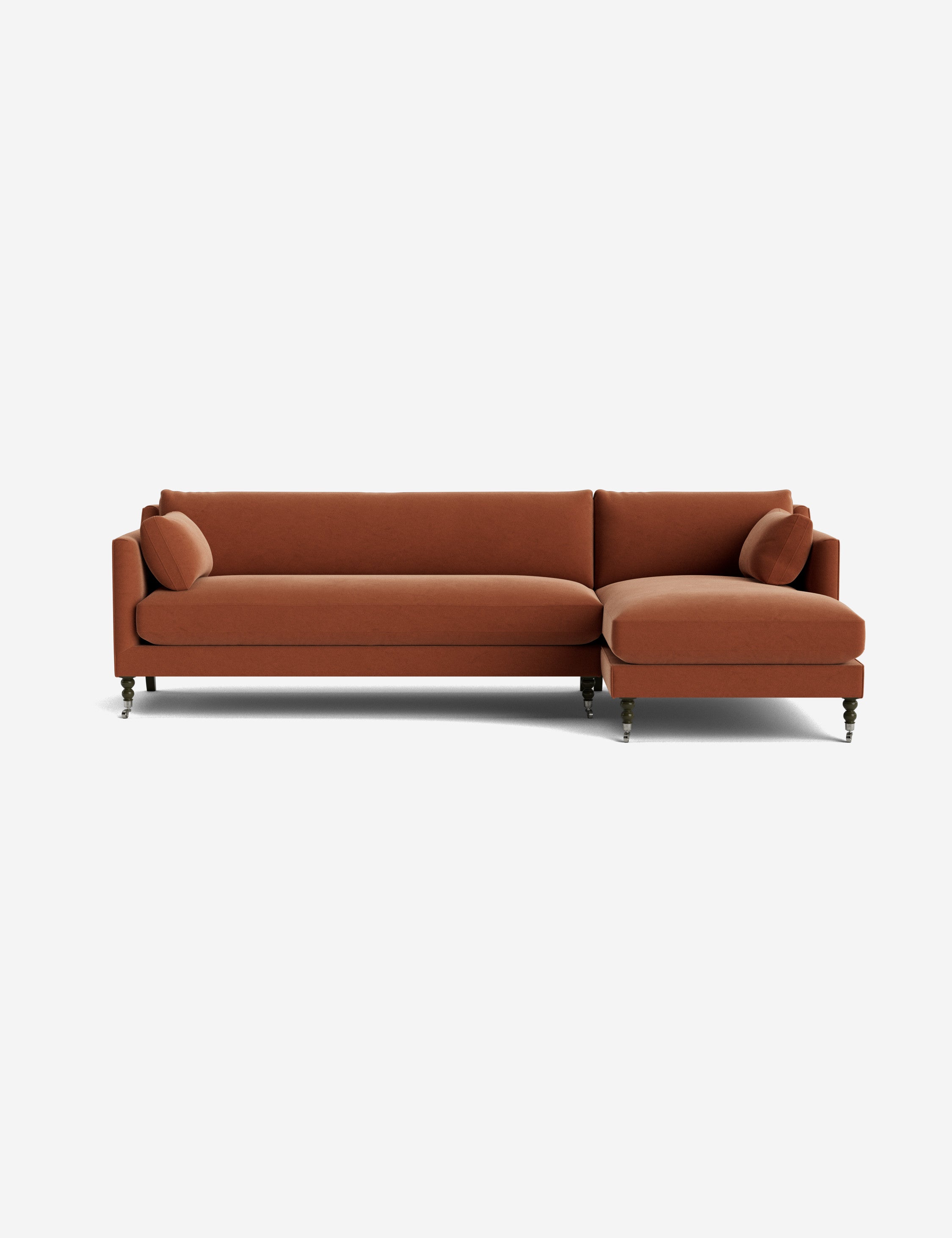 Fabienne Sectional Sofa - Modern L-Shaped Couch with Reversible Chaise, Soft Fabric Upholstery for Living Room, Family Room & Home Theater