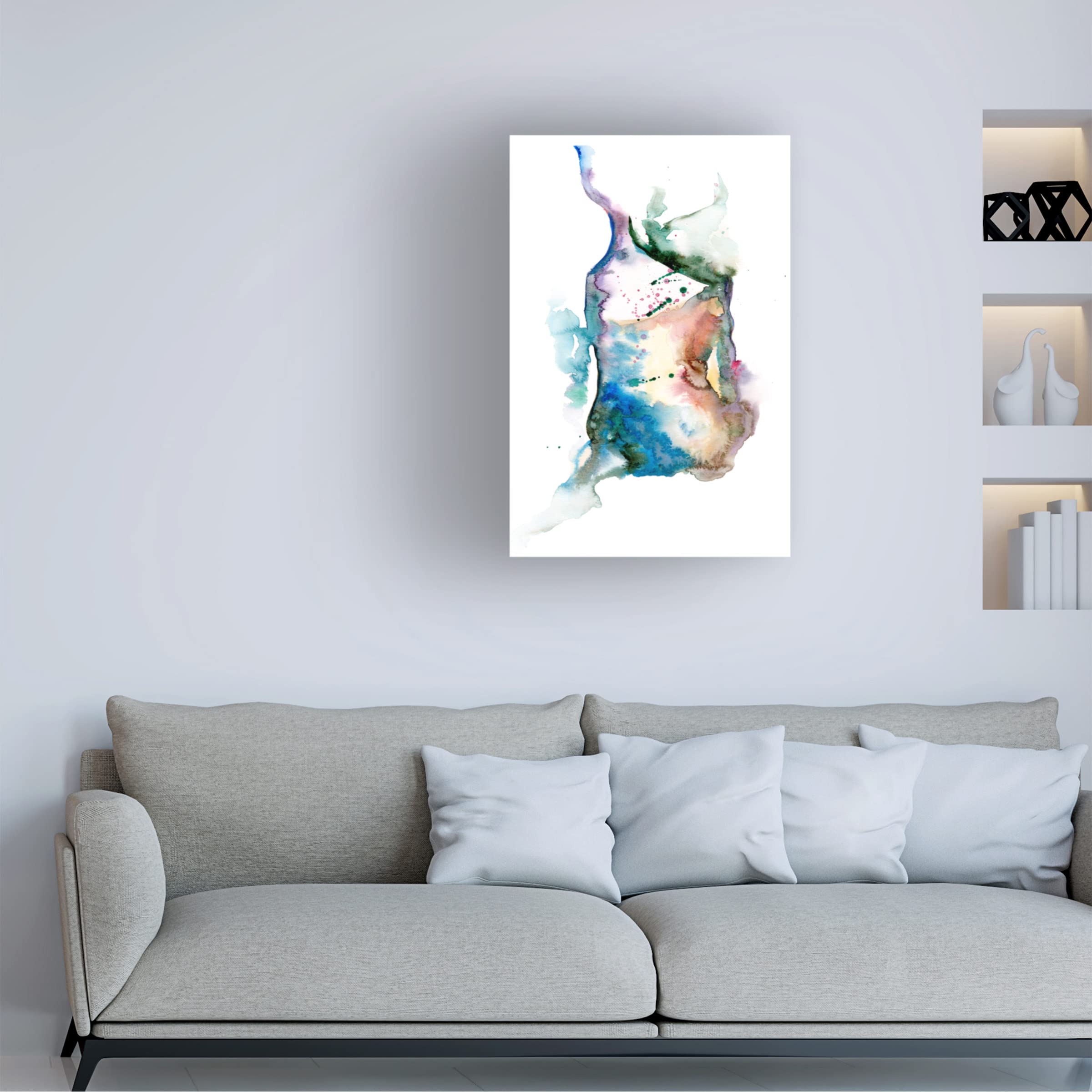 Trademark Fine Art 'Golden Parachute I' Canvas Wall Art by Lily Liama - Modern Abstract Painting for Living Room, Bedroom & Office Decor