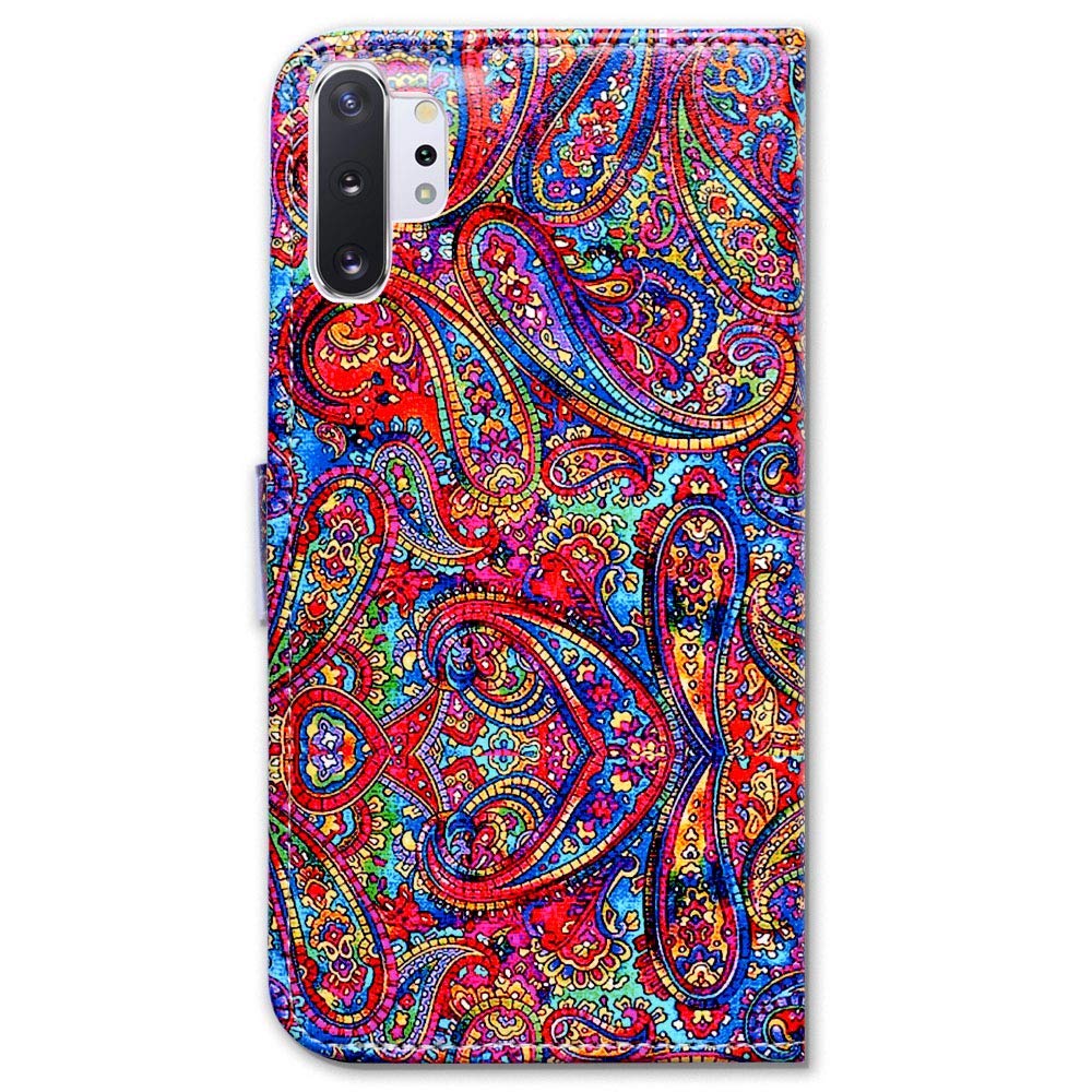 Samsung Galaxy Note 10 Plus Case - Premium Leather Flip Wallet Phone Cover with Card Slots & Kickstand | Paisley Design | Perfect for Business, Travel & Daily Protection (Compatible with Galaxy Note 10+)