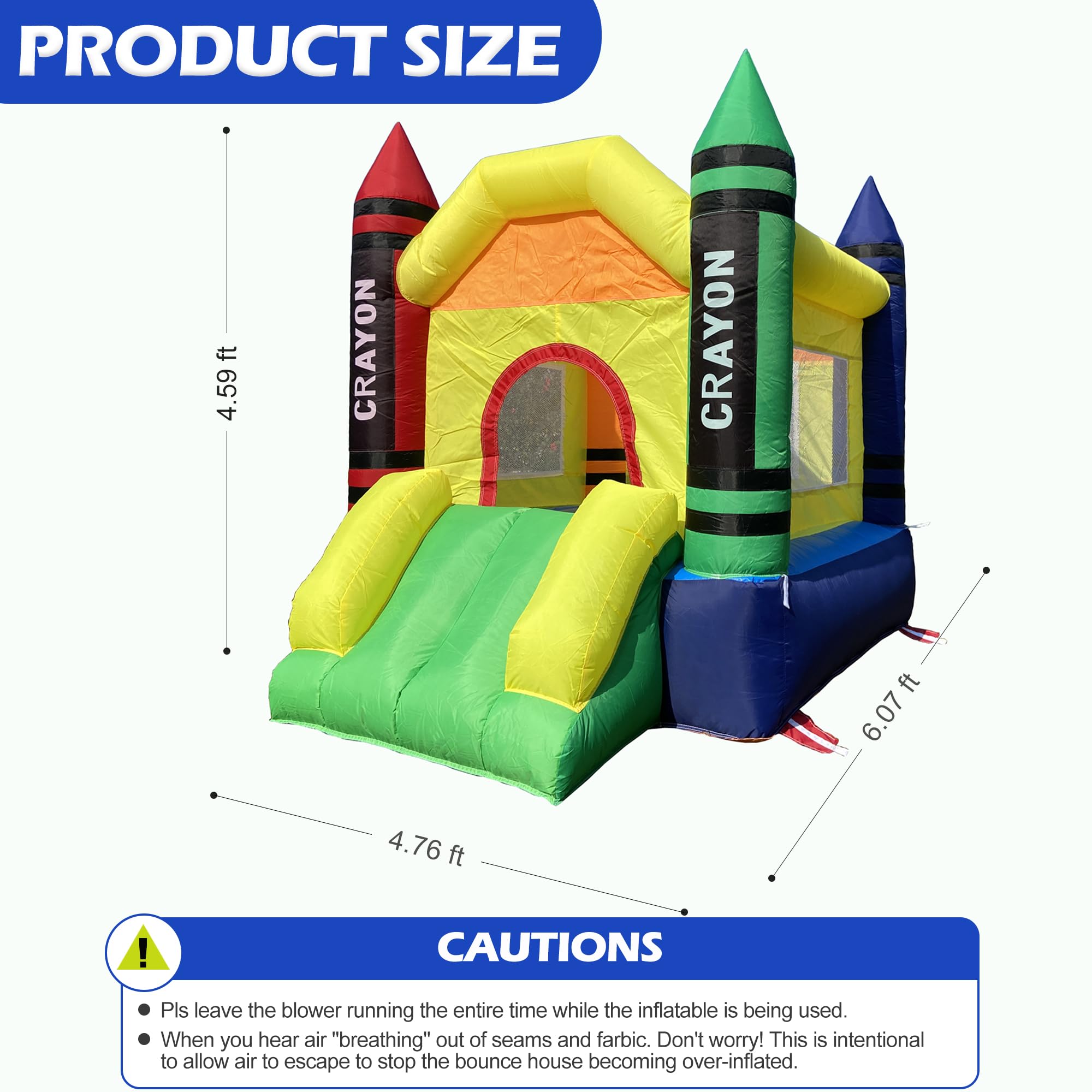 **Best Inflatable Bounce House for Kids - Indoor & Outdoor Toddler Castle with Slide, Blower, Carrying Bag & Water Bag - Perfect for Birthday Parties, Backyard Fun & Playdates**