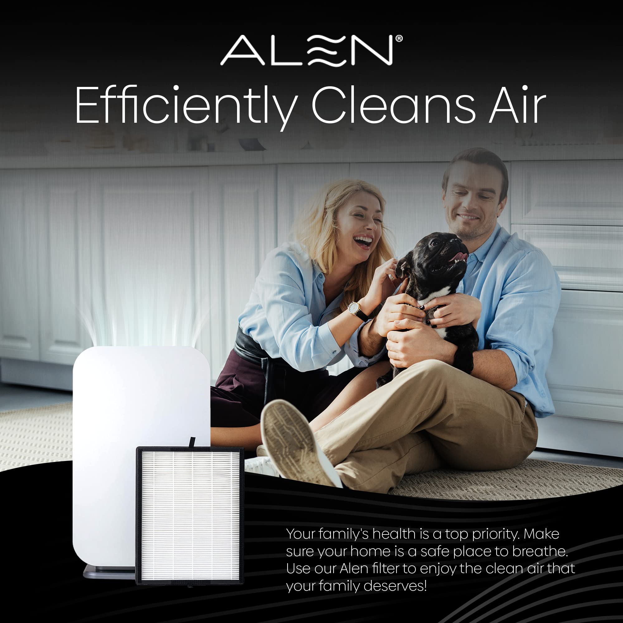 Alen FL40-H VOC/Smoke Replacement HEPA Filter for BreatheSmart 45i & Flex Air Purifiers - Captures Allergens, Mold, VOCs & Smoke - 1 Pack - Perfect for Allergy Relief & Cleaner Air in Bedrooms & Living Rooms