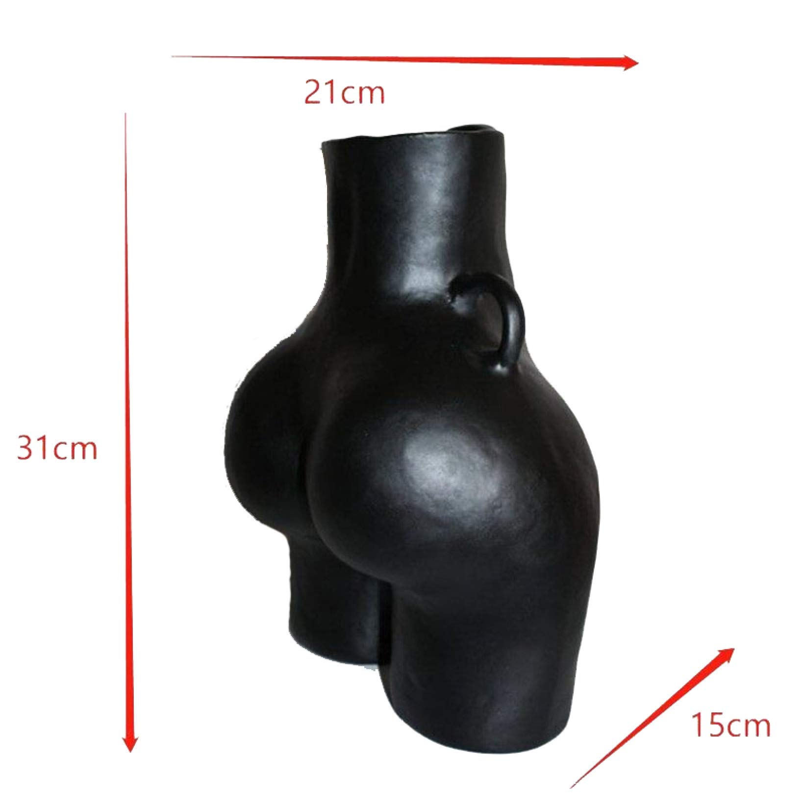 Handmade Resin Body Art Vase - Unique Home Decor for Living Room, Bedroom & Office - Elegant Flower Pot & Art Statue - Perfect for Modern Interior Design & Gift Giving