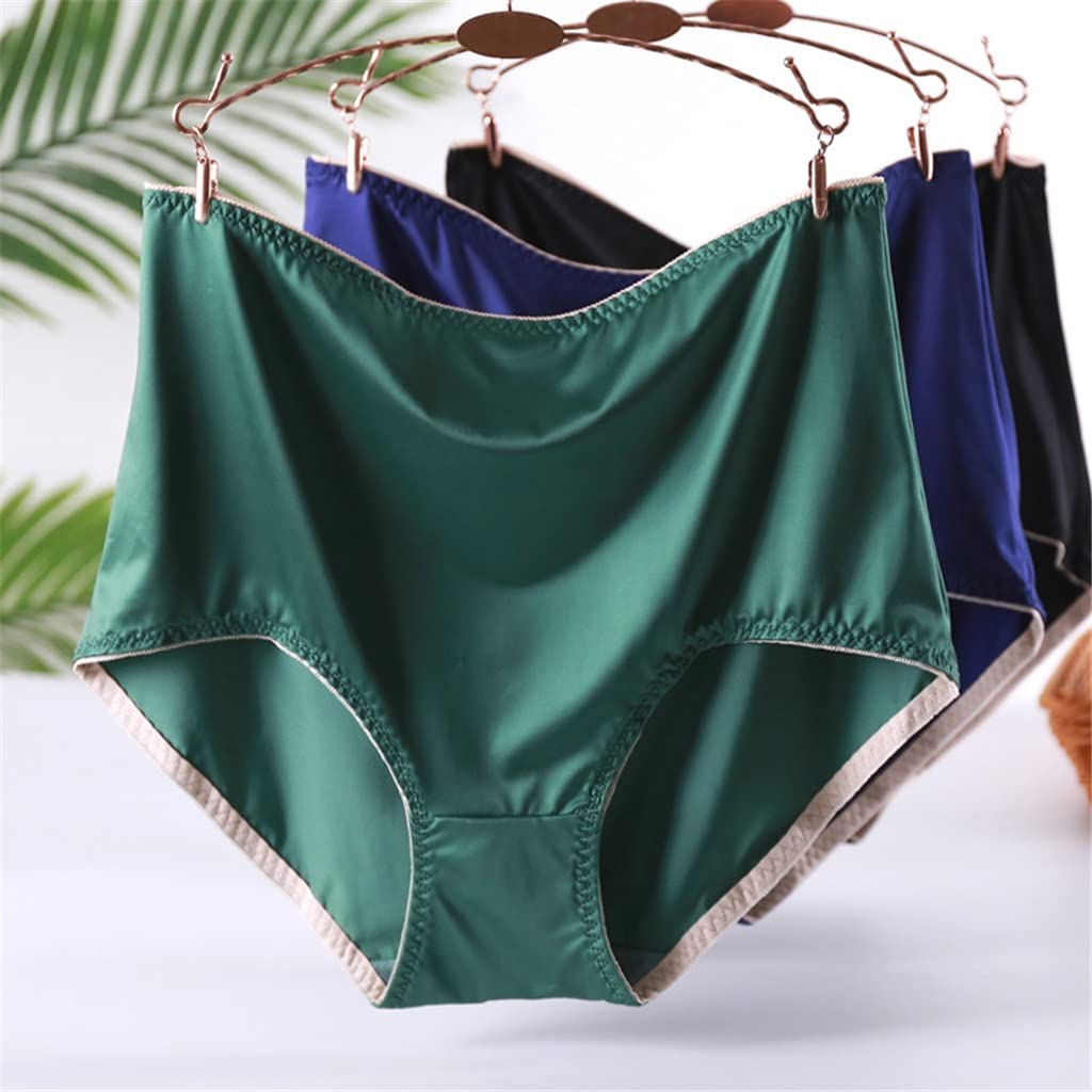 3 Pack Seamless Satin Panties for Women - Plus Size Lingerie Underwear (3XL) - Ultra Thin Ice Silk Comfort for Summer - Perfect for Daily Wear, Travel & Special Occasions
