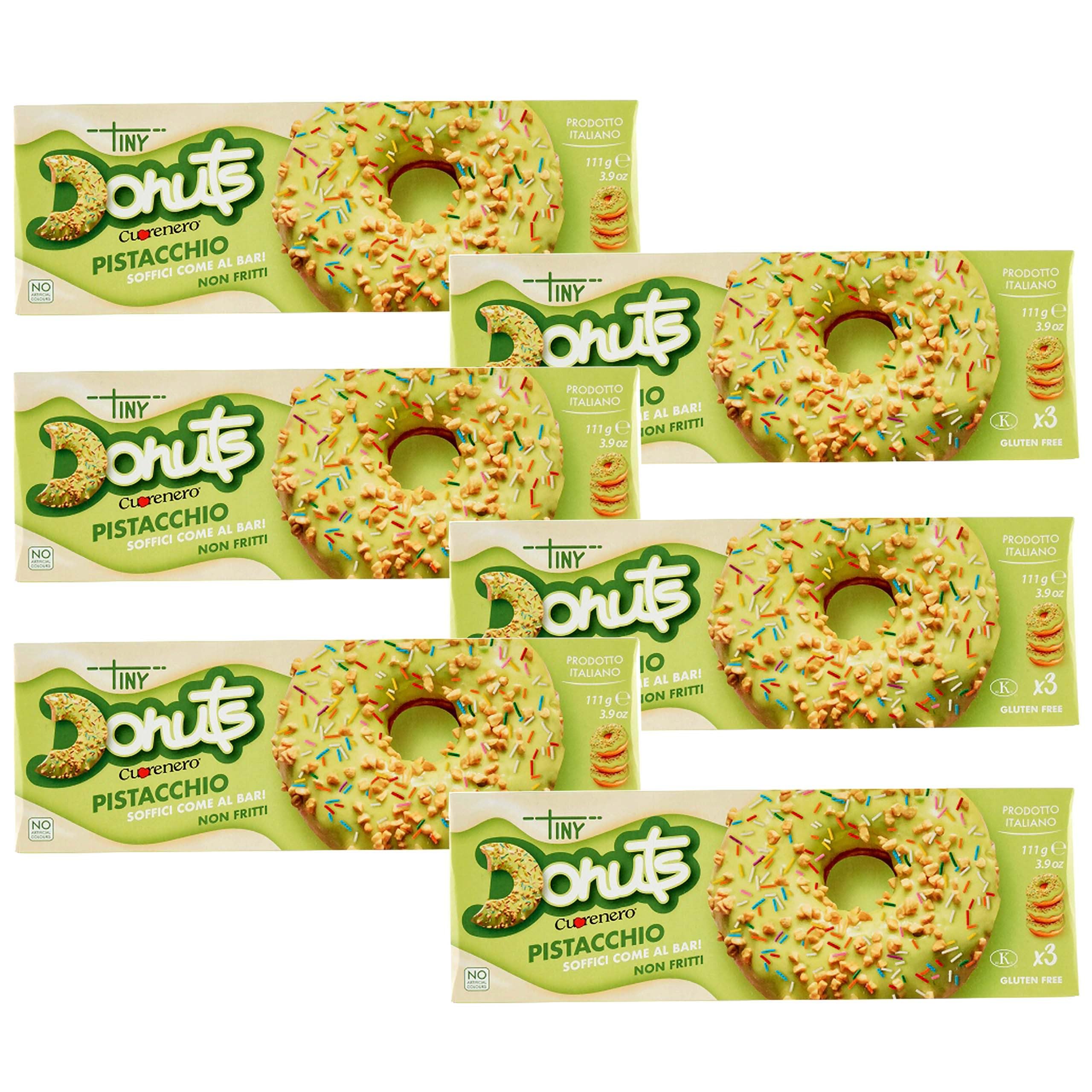Gluten-Free Pistachio Mini Donuts (Pack of 6) - Tiny Bite-Sized Treats for Parties, Gifts & Healthy Snacking