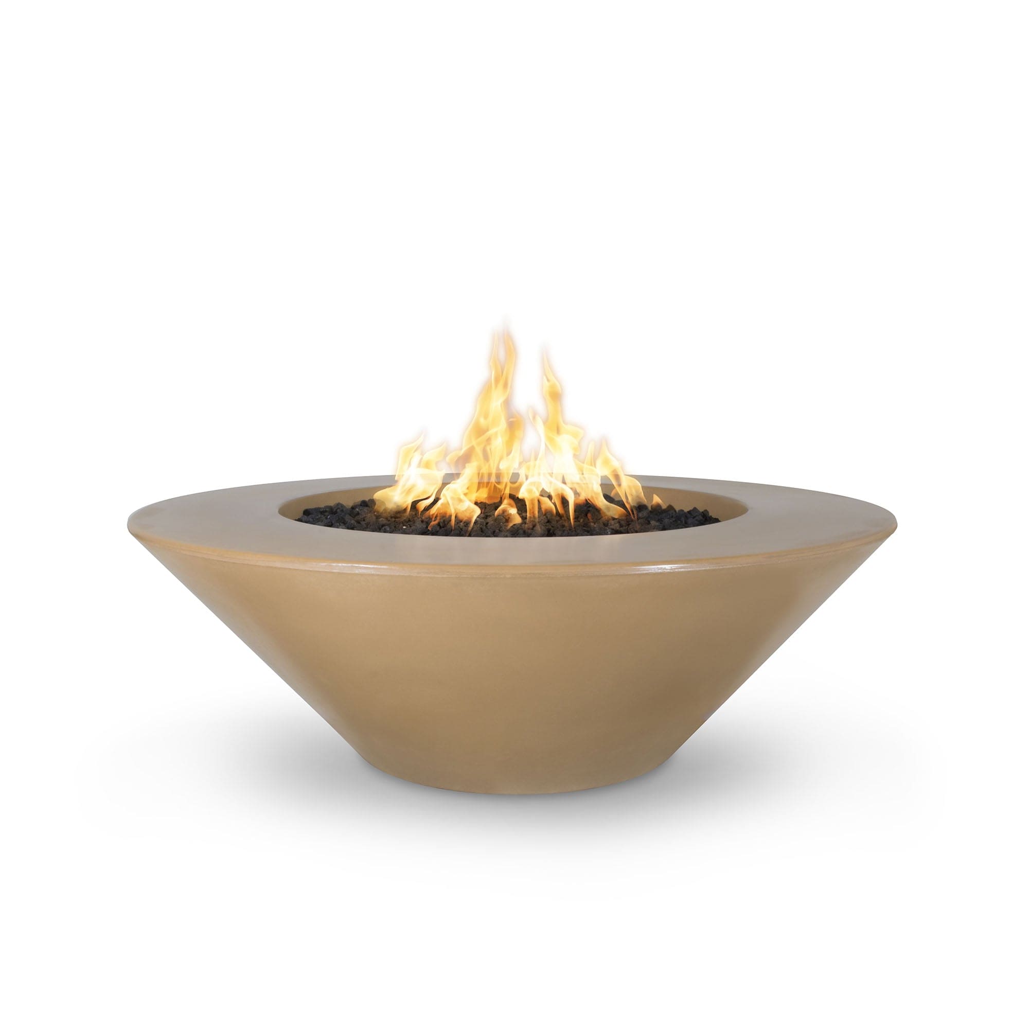 GFRC Concrete Fire Pit with Wide Ledge - Outdoor Patio, Garden, Backyard Fireplace for Camping & Relaxation