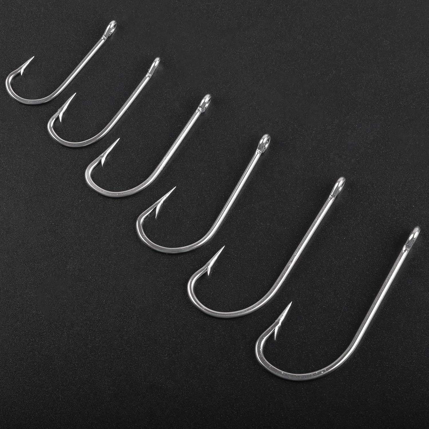 135pcs Saltwater Fishing J Hooks Kit - Stainless Steel O'Shaughnessy Long Shank Hooks for Freshwater & Saltwater Fishing | Trolling, Surf Casting, Deep Sea Fishing