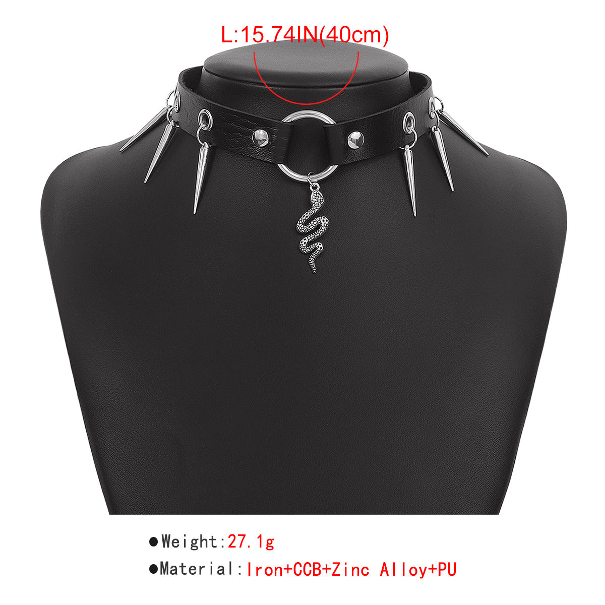 Personalized Punk Snake Necklace for Women - Edgy Gothic Jewelry for Parties, Concerts & Alternative Fashion