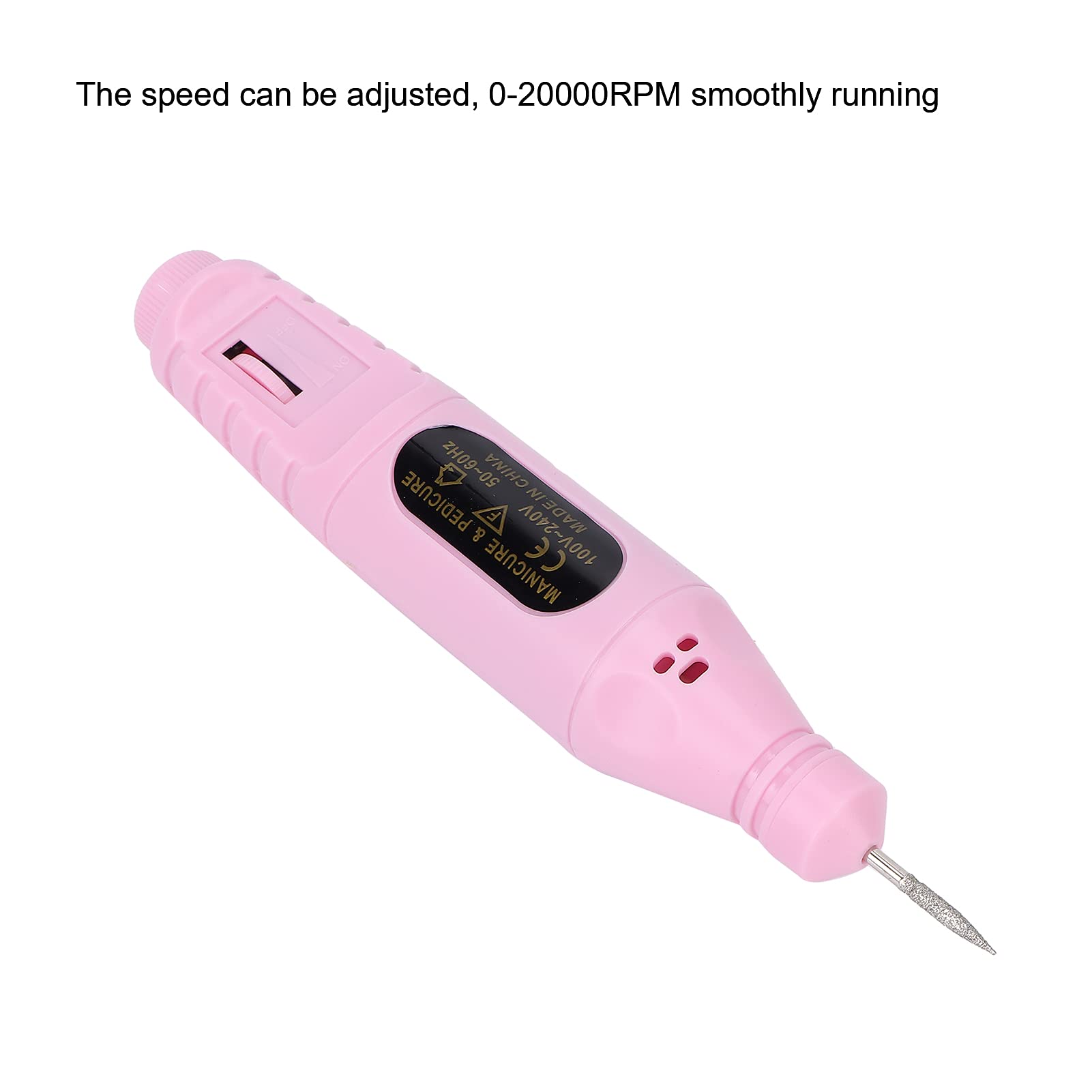 Professional Electric Nail File Set - Portable Matte Nail Drill Machine for Home & Salon Use | Perfect for Nail Artists & DIY Manicures | Compact, Lightweight & Ergonomic Design (Pink) | Great for Gel Polish Removal, Acrylic Shaping & Nail Art Preparation