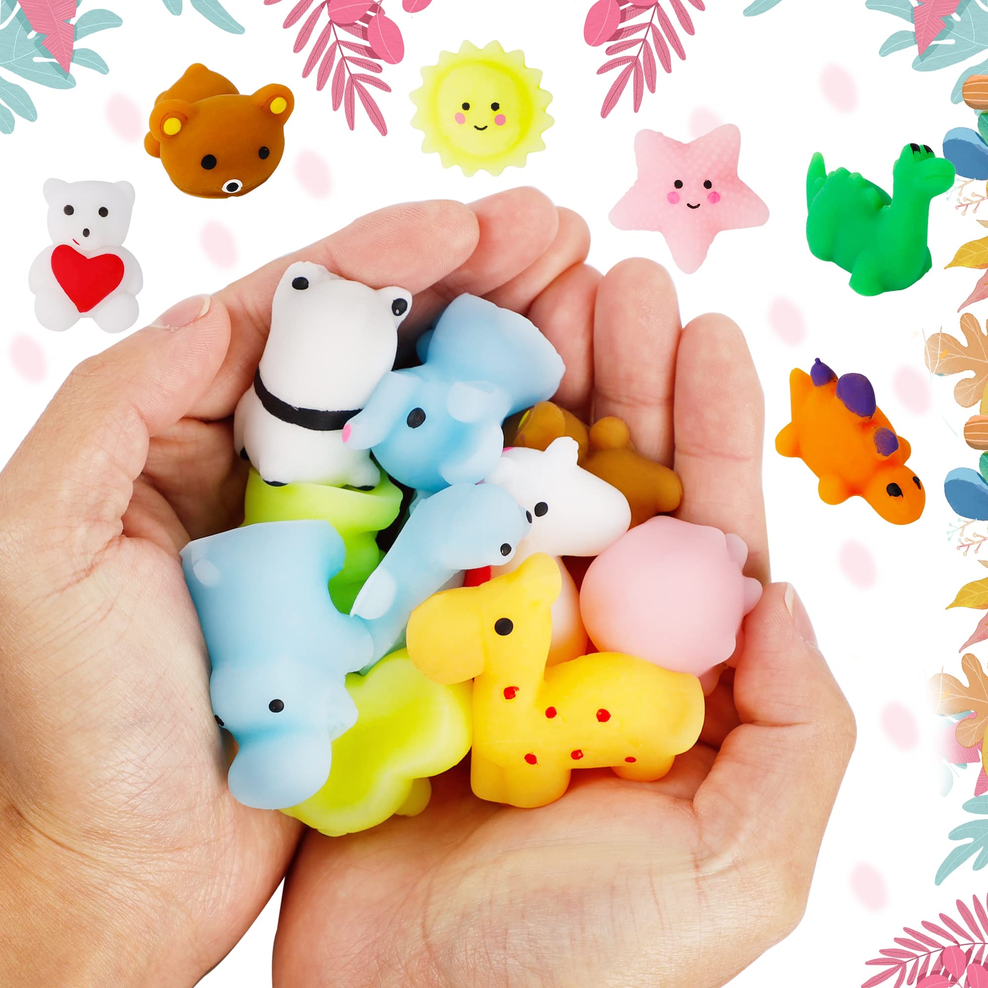 28 Pcs Mochi Squishy Toys with Valentine's Day Cards - Cute Heart-Shaped Stress Relief Gifts for Kids, Perfect for Classroom Exchange, Party Favors & Valentine's Day Celebrations