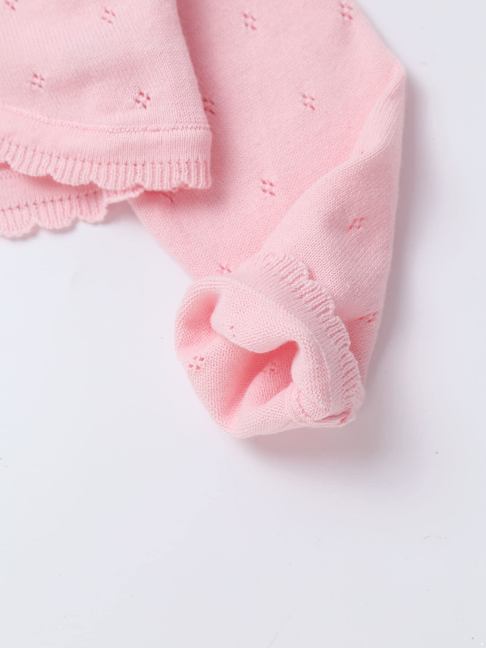 Girls Long Sleeve Knitted Bolero Cardigan - Pink Wedding Cover Up for Flower Girls (Age 8) | Perfect for Bridal Parties, Christenings & Special Occasions