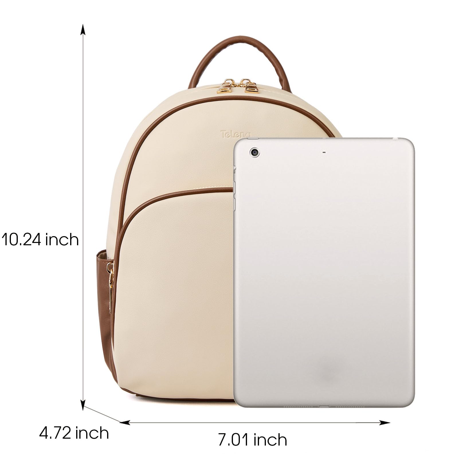 Telena Small Leather Backpack Purse for Women & Girls - Cute Mini Shoulder Bag for Travel, School & Daily Use | Durable & Stylish Crossbody Backpack for Work, Shopping & Weekend Outings