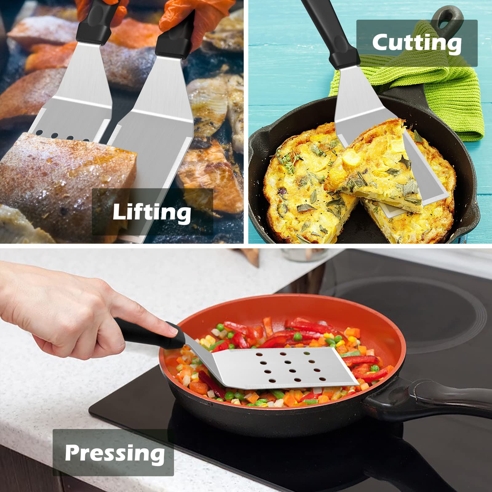 Premium Stainless Steel Spatula Set of 2 - 11.8