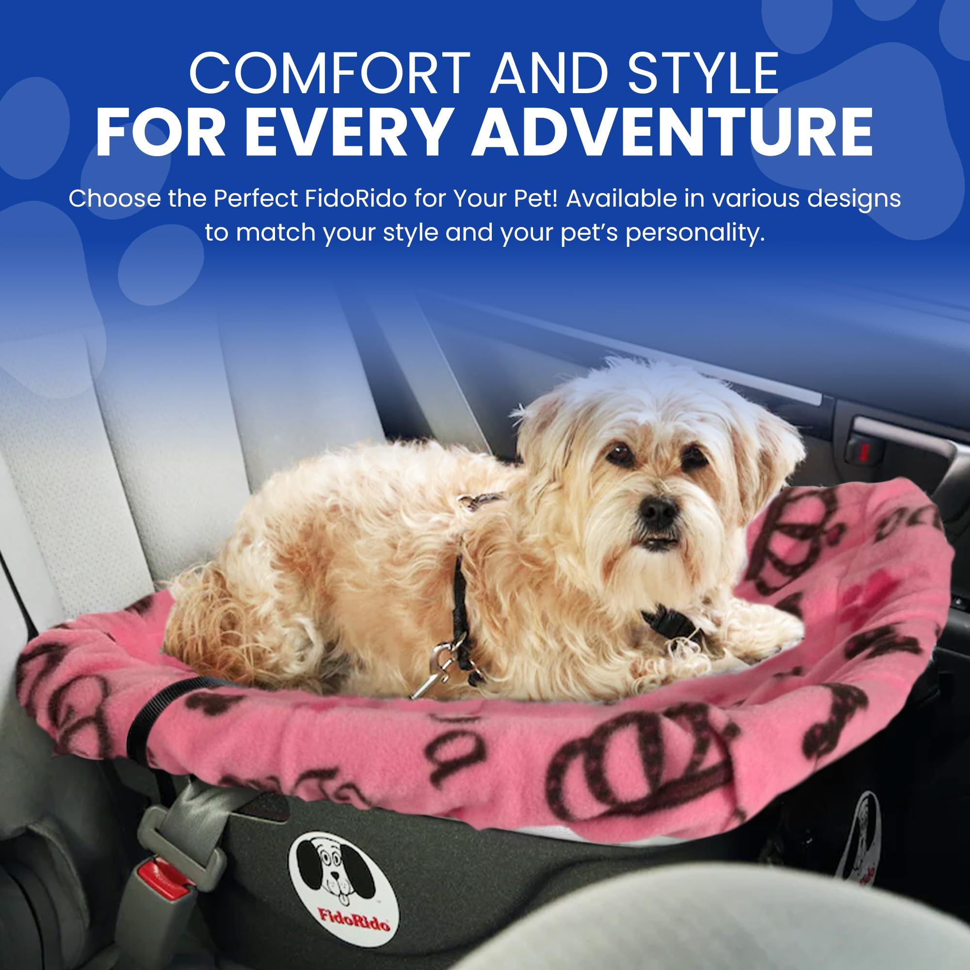 **Pink Diva Dog Car Seat - Comfortable Pet Booster Seat with Sherpa Cover & Safety Straps for Small to Large Dogs - Easy Install, Travel-Friendly - Perfect for Road Trips & Vet Visits**