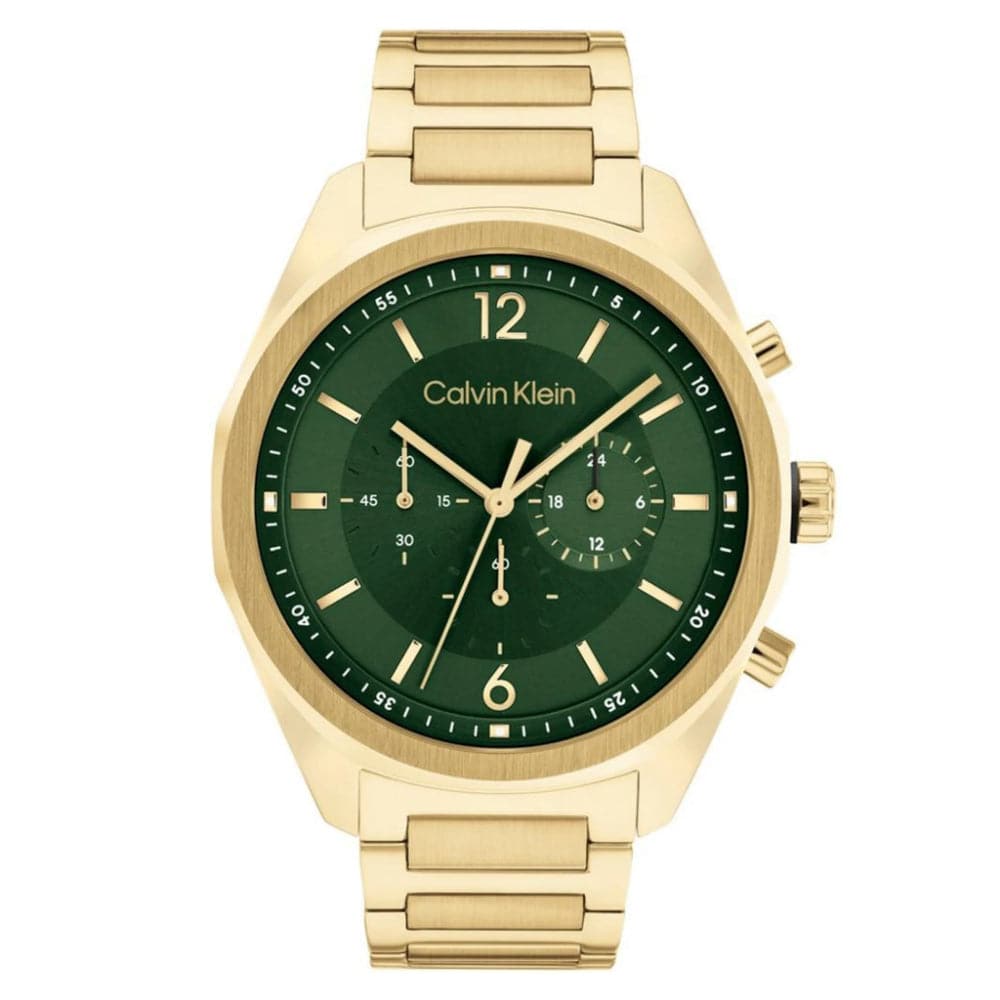 Calvin Klein Men's Chronograph Watch with Gold Stainless Steel Strap 25200266 - Perfect for Business, Casual Wear & Special Occasions