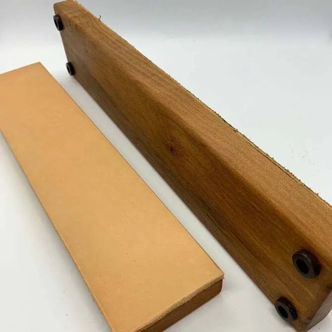Premium Wooden Bench Top Strop for Knife Sharpening - Handcrafted in Canada | Ideal for Chefs, Barbers & Woodworkers