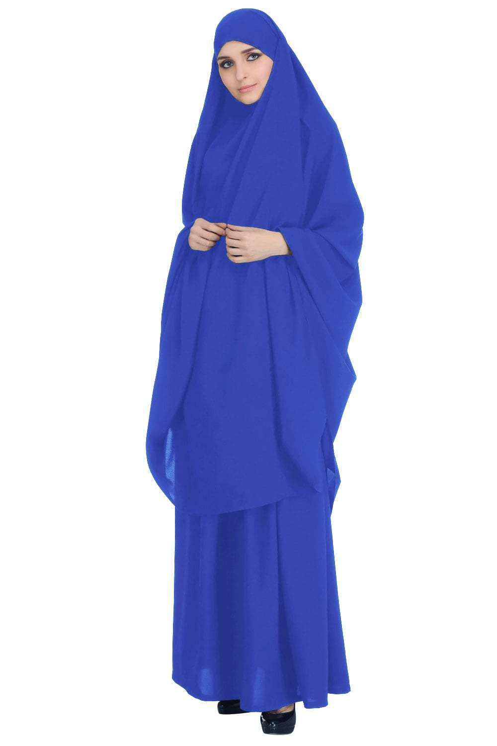 Free Size Jilbab/Khimar & Skirt Set - Breathable Nida Fabric for Muslim Women - Perfect for Prayer, Daily Wear & Special Occasions