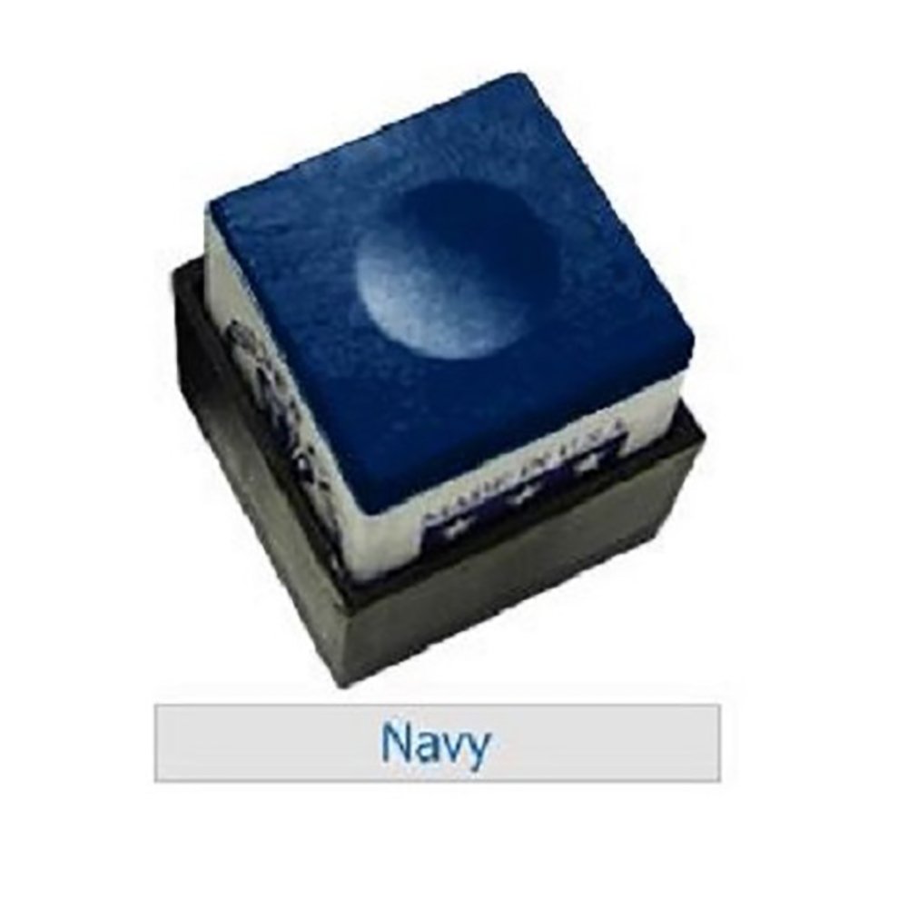 Premium Silver Cup Set of 6 - Navy Blue Billiard Pool Cue Chalk for Professional Pool Players | Perfect for Home Game Rooms, Bars & Pool Halls