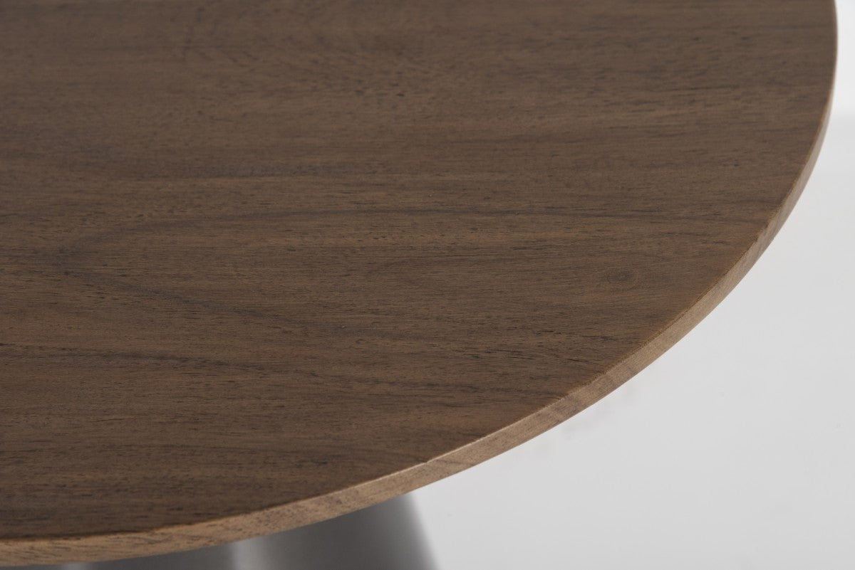 Modern Espresso Accent Table - Small Side Table for Living Room, Bedroom, or Entryway - Perfect for Decor, Lamps, and Plants