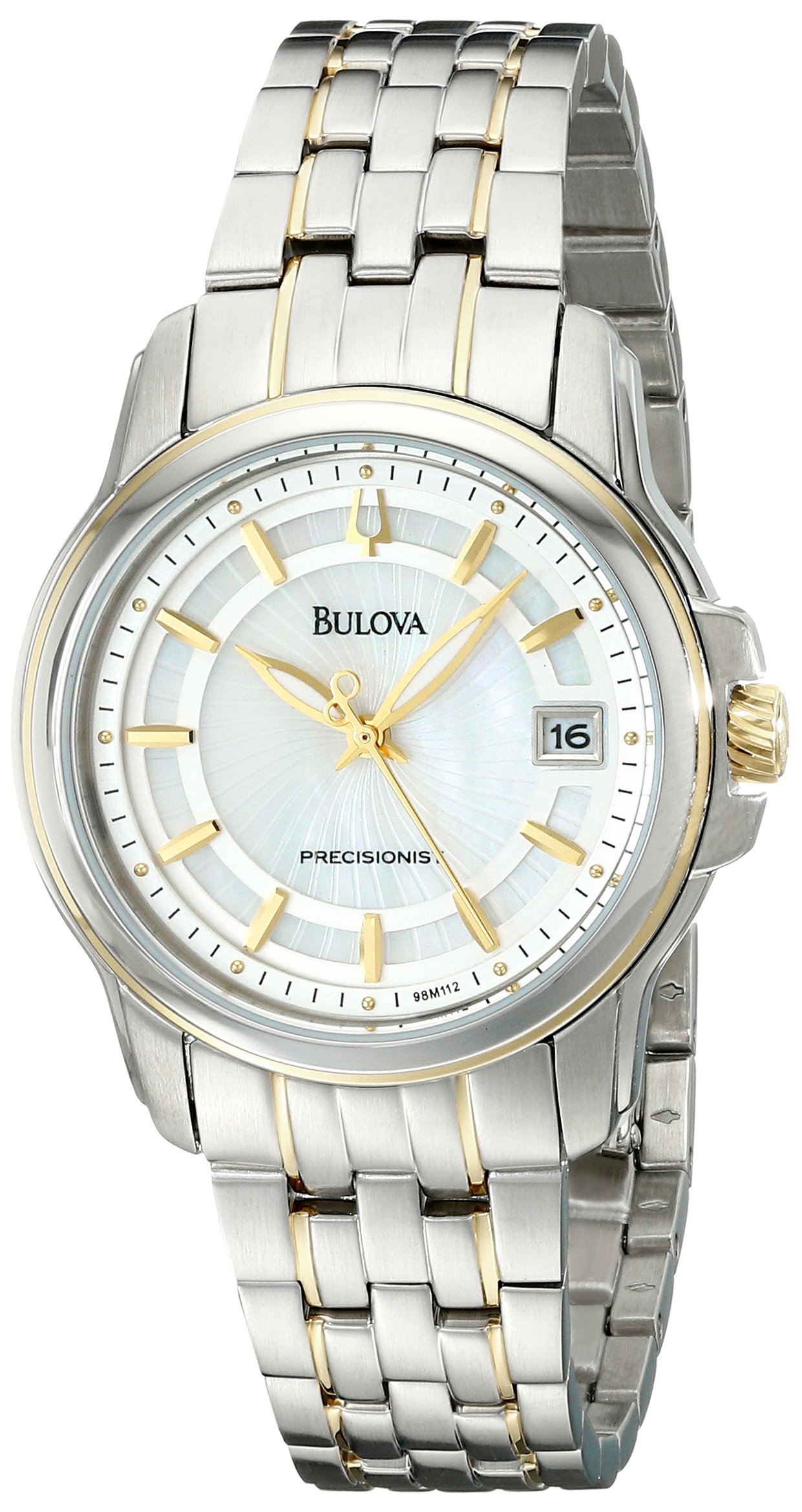 Bulova Women's 98M112 Precisionist Watch with Mother-of-Pearl Dial - Luxury Quartz Chronograph Timepiece for Business, Evening Events & Special Occasions
