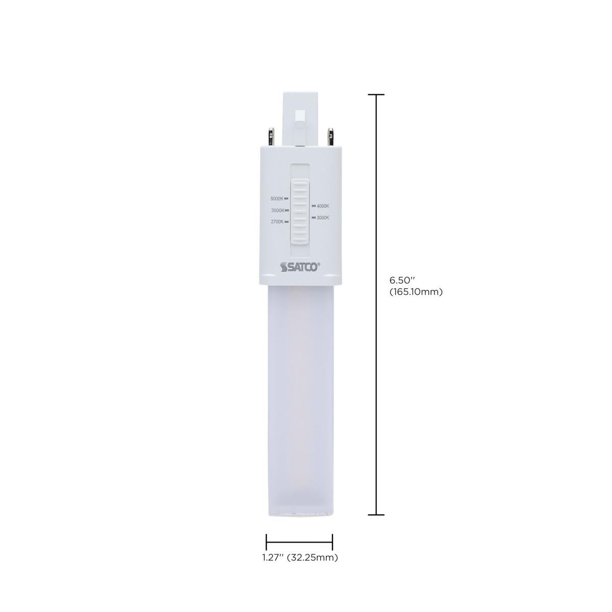 2 Pin PL LED Bulb 5W 500 Lumens - Ballast Bypass Compatible - 2700K|3000K|3500K|4000K|5000K Color Temperature - G23 Base - Energy Saving Light for Under Cabinet, Vanity Mirror, and Small Fixtures