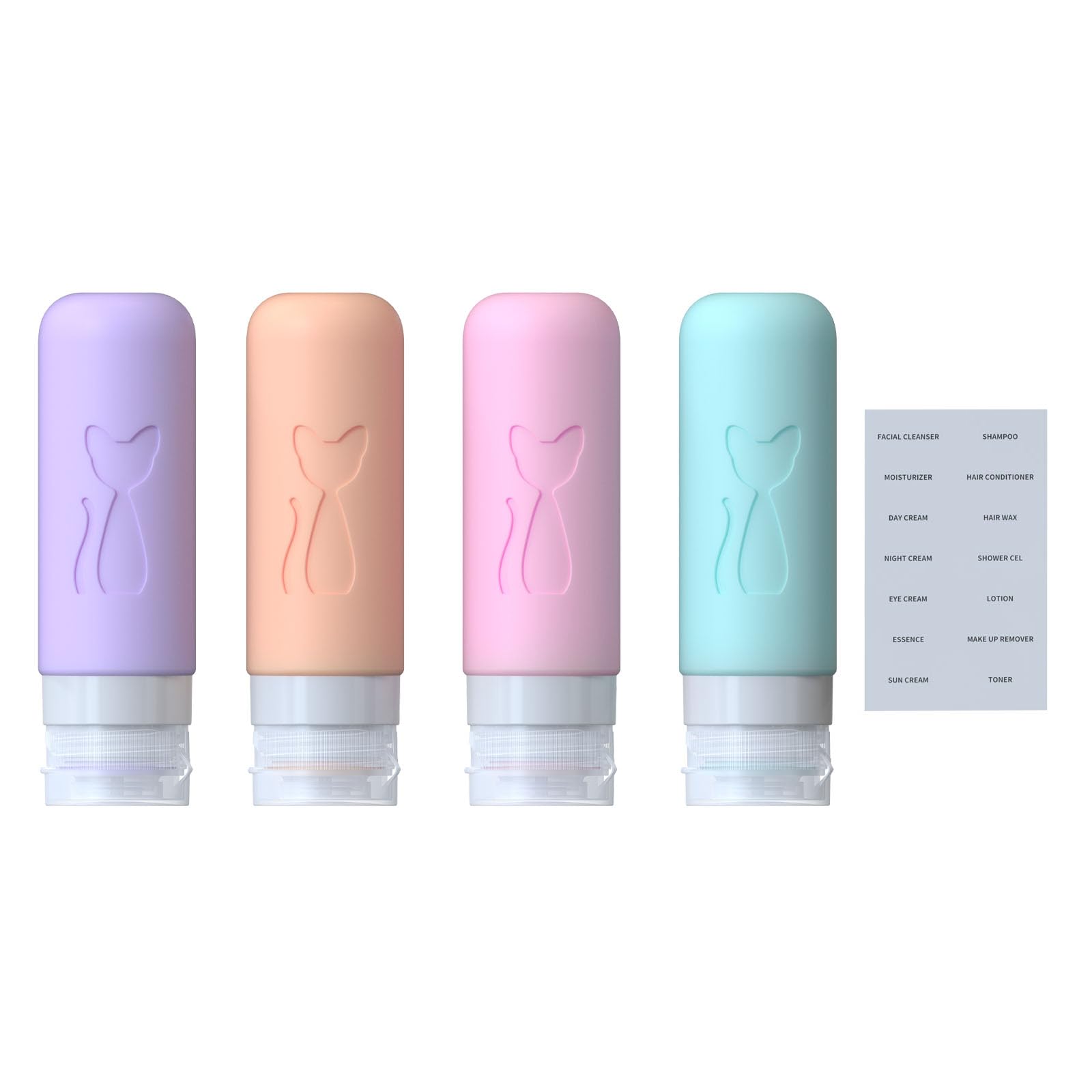 TSA Approved 3oz Leakproof Travel Bottles - Refillable Toiletry Containers for Shampoo, Conditioner, Lotion & Body Wash (Multicolor) - Perfect for Air Travel, Gym & Vacation Essentials