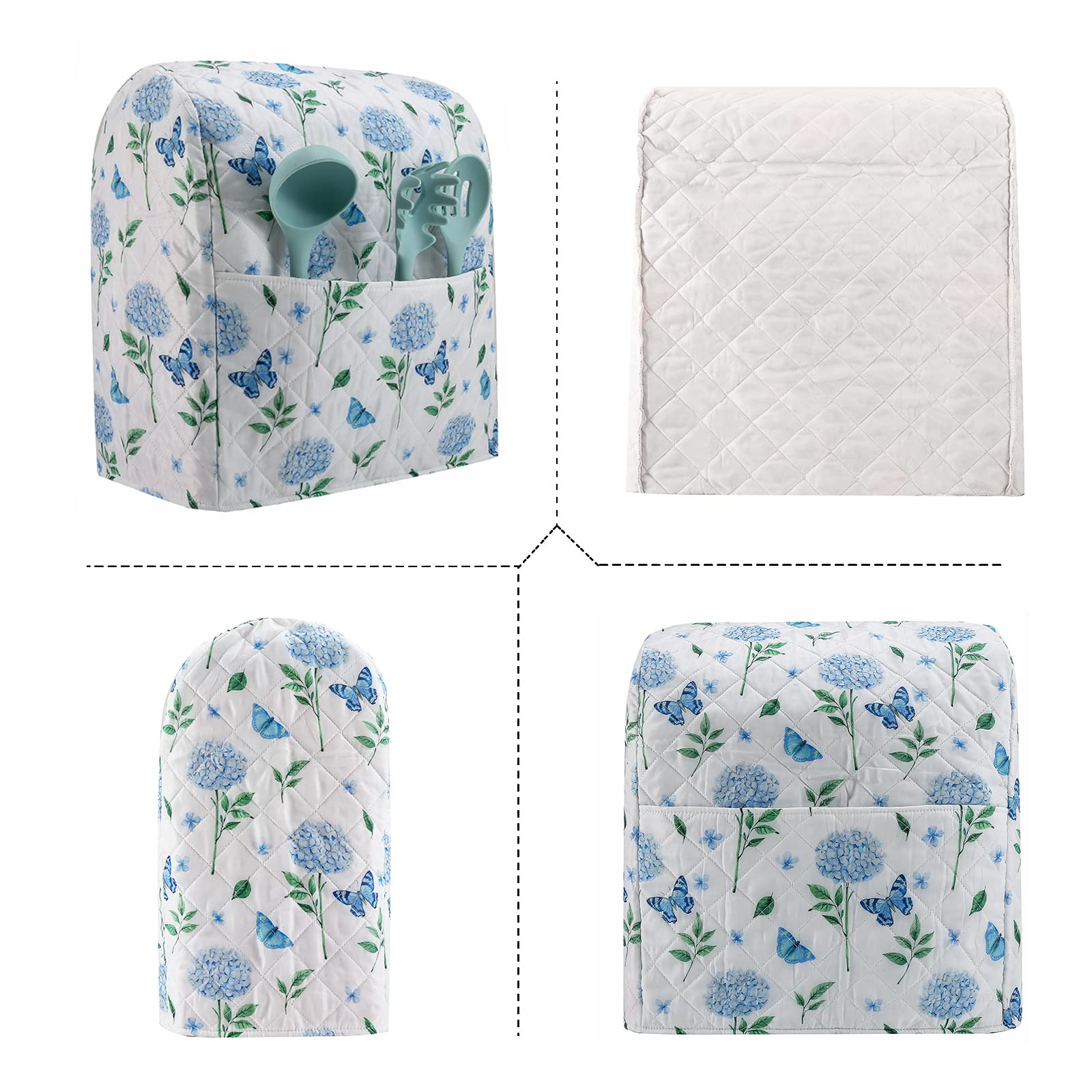 Hydrangea Stand Mixer Cover for KitchenAid 5-8 Qt Mixers | Durable & Stylish KitchenAid Mixer Accessory | Perfect for Spring Summer Kitchen Decor | Protects Mixers from Dust & Spills | Ideal for Baking, Cooking & Kitchen Organization