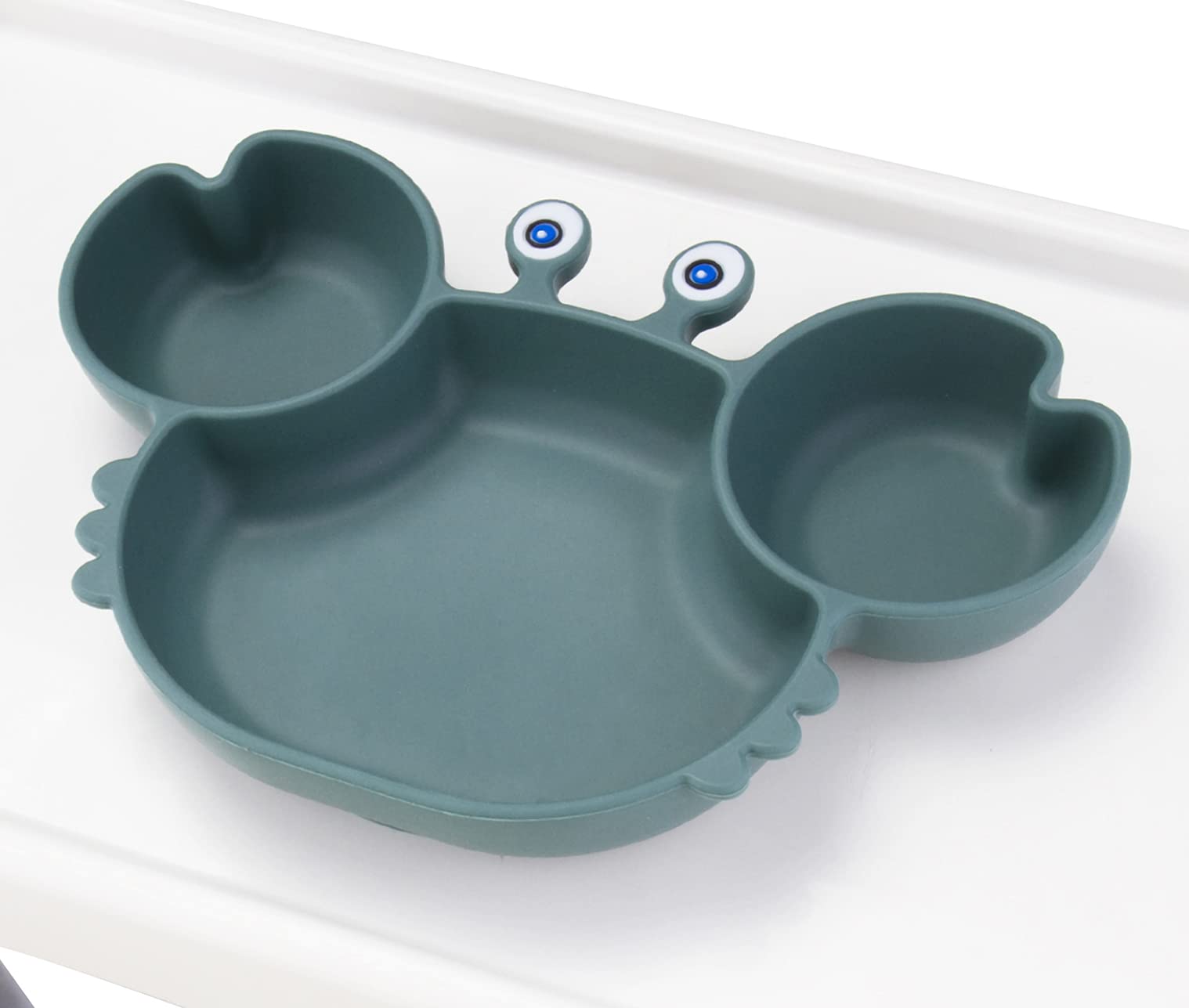 Non-Slip Silicone Baby Plates with Suction - Divided Toddler Dishes for Self Feeding | BPA-Free, Microwave & Dishwasher Safe | Perfect for High Chair Meals & Daycare Use