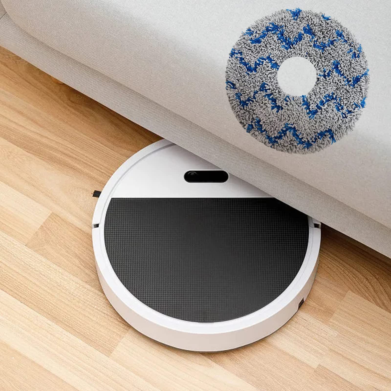 4 Pack Replacement Vacuum Mop Pads for ECOVACS DEEBOT X1 Omni/Turbo - Washable Microfiber Cleaning Pads for Robot Vacuum Mops - Perfect for Hardwood Floors, Tile & Pet Hair Cleaning
