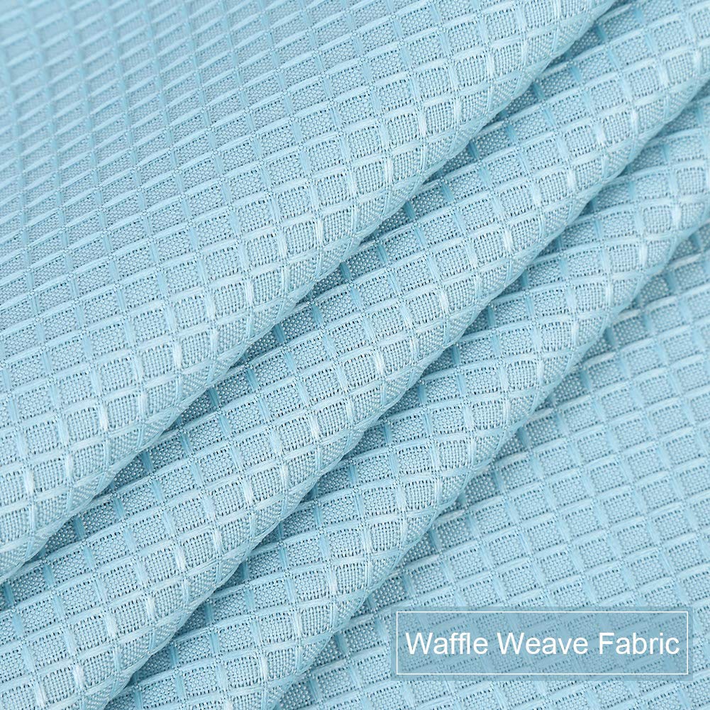 Waterproof Waffle Woven Half Window Curtains Set of 2 - 30