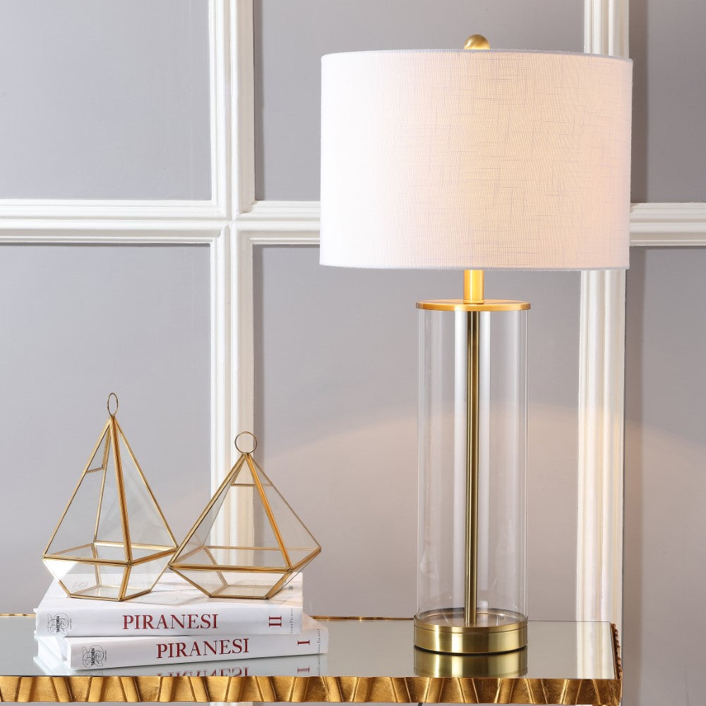 Collins Glass LED Table Lamp - Modern Bedside & Living Room Lighting for Home Decor - Energy Efficient & Stylish Desk Lamp for Reading & Relaxation
