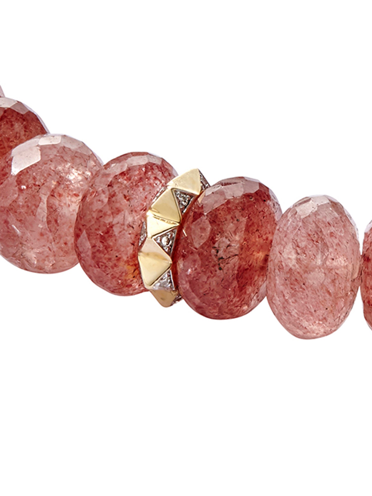Natural Cherry Quartz Pyramid Bracelet for Women - Healing Crystal Energy Jewelry for Meditation, Chakra Balancing & Spiritual Protection