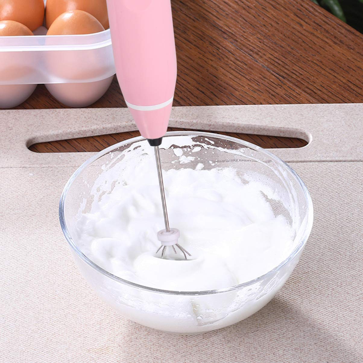 Rechargeable Handheld Electric Milk Frother - Stainless Steel Whisk for Cappuccino, Latte, Protein Shakes & Matcha | Portable Foam Maker for Coffee, Smoothies & Baking | Perfect for Home, Office & Travel