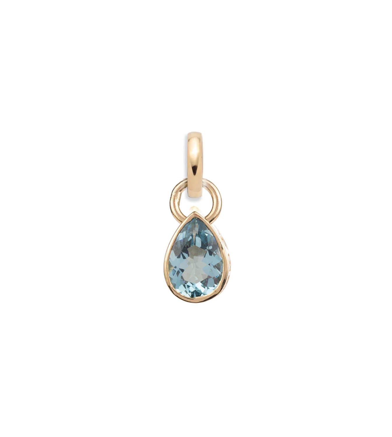 1.65ct Aquamarine Pear Pendant Necklace with Annex Link - Forever & Always a Pair - Perfect for Weddings, Anniversaries & Special Occasions