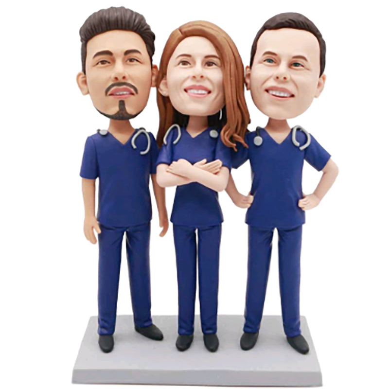 Custom Doctor Bobblehead with Stethoscope - Personalized Medical Gift for Doctors, Nurses & Healthcare Professionals - Perfect for Office Decor, Retirement Gifts & Medical Appreciation