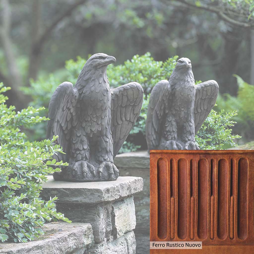 Campania International Eagle Statue - Left & Right Gazing - Elegant Home & Garden Decor for Outdoor & Indoor Use