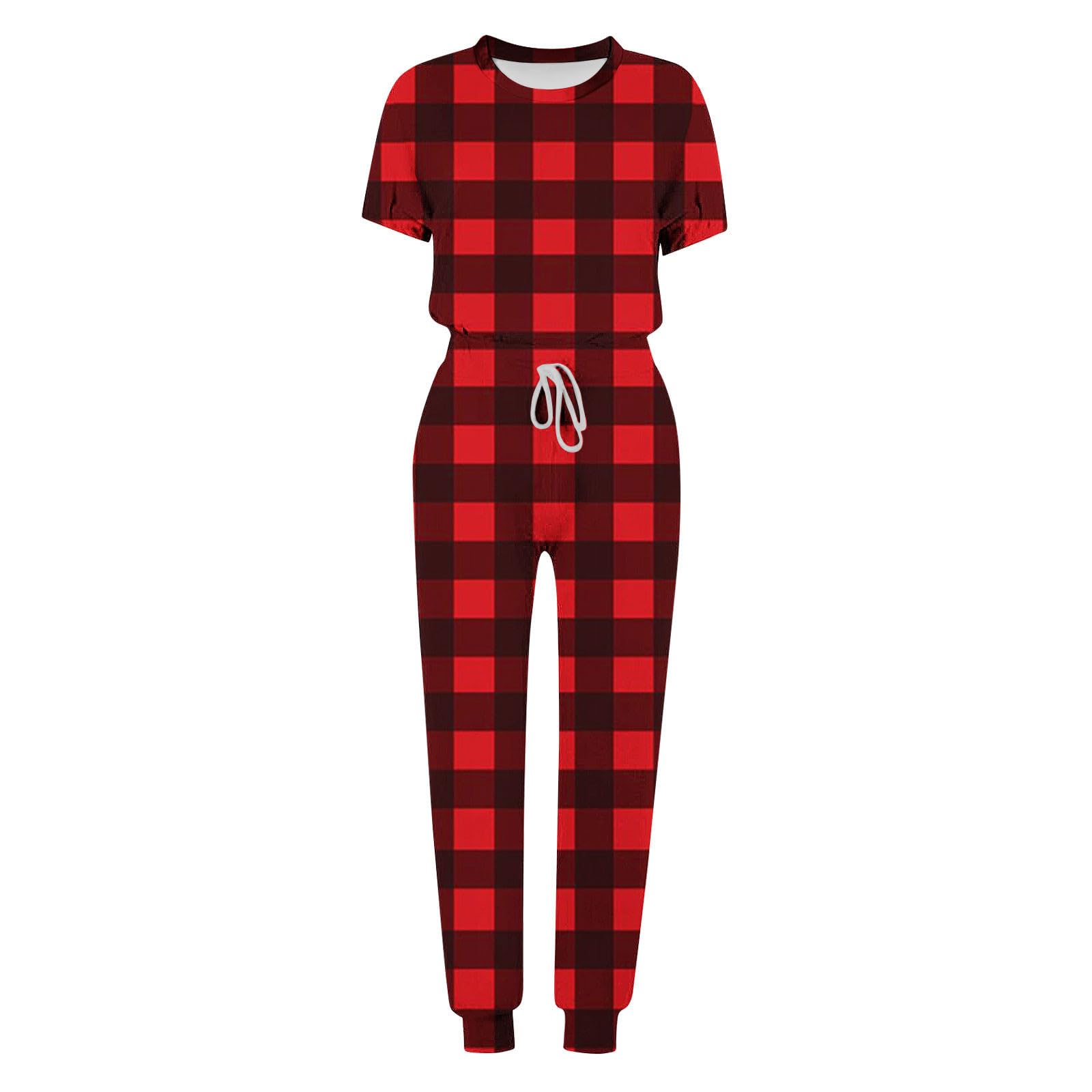 Women's 2-Piece Summer Outfit - Casual Short Sleeve Top & Lounge Pants Set for Travel