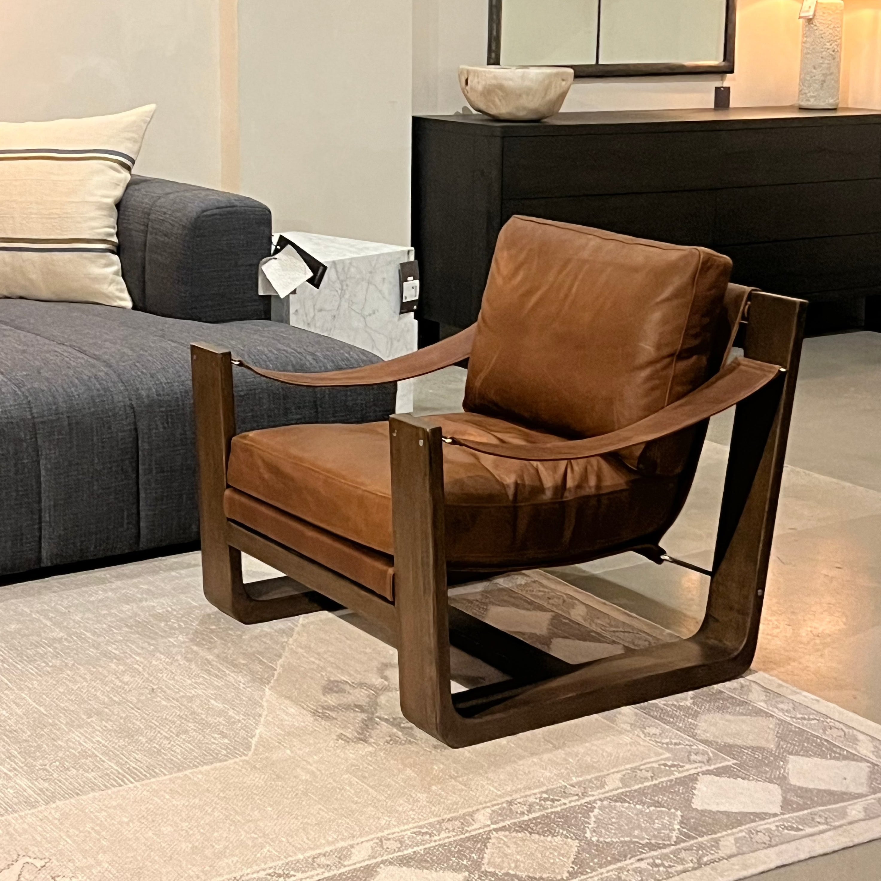 Premium Cesar Chair - Handcrafted Heirloom Sienna Leather Dining Chair for Elegant Home Decor | Perfect for Dining Rooms, Living Rooms & Office Spaces