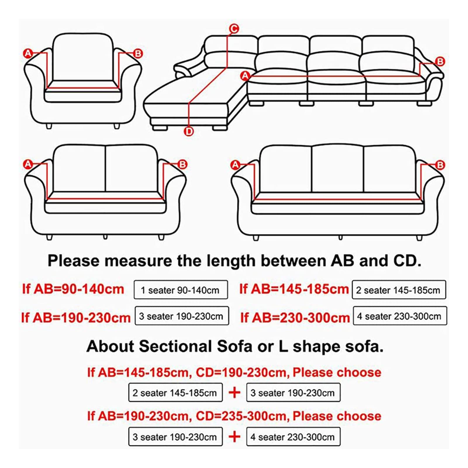 Thick Plush Stretch Sofa Cover for 1-4 Cushion Couches - Non-Slip Pet-Friendly L-Shaped Couch Protector - Dark Green 2-Seater (145-185cm) - Perfect for Living Room, Family Room & Pet Owners
