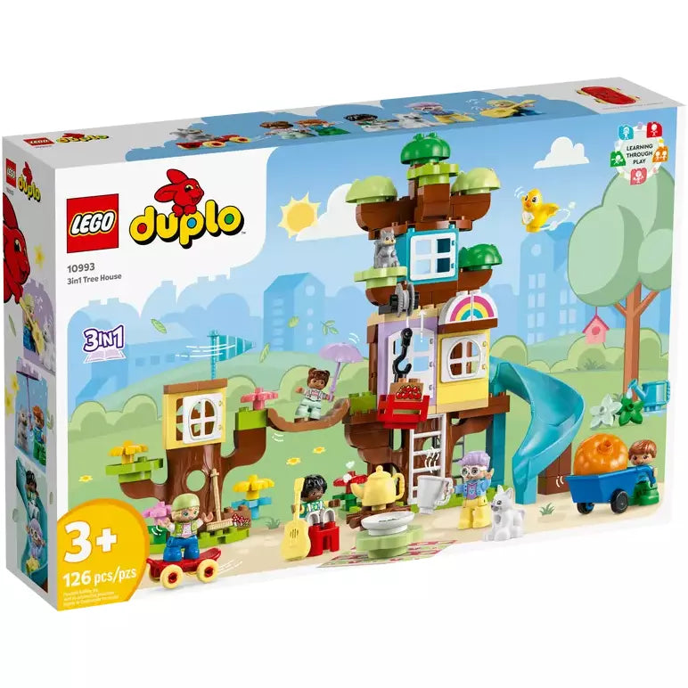 LEGO DUPLO 3-in-1 Creative Treehouse Building Toy Set 10993 - Fun Educational Construction Playset for Toddlers & Preschoolers - Perfect for Indoor Playtime & Birthday Gifts